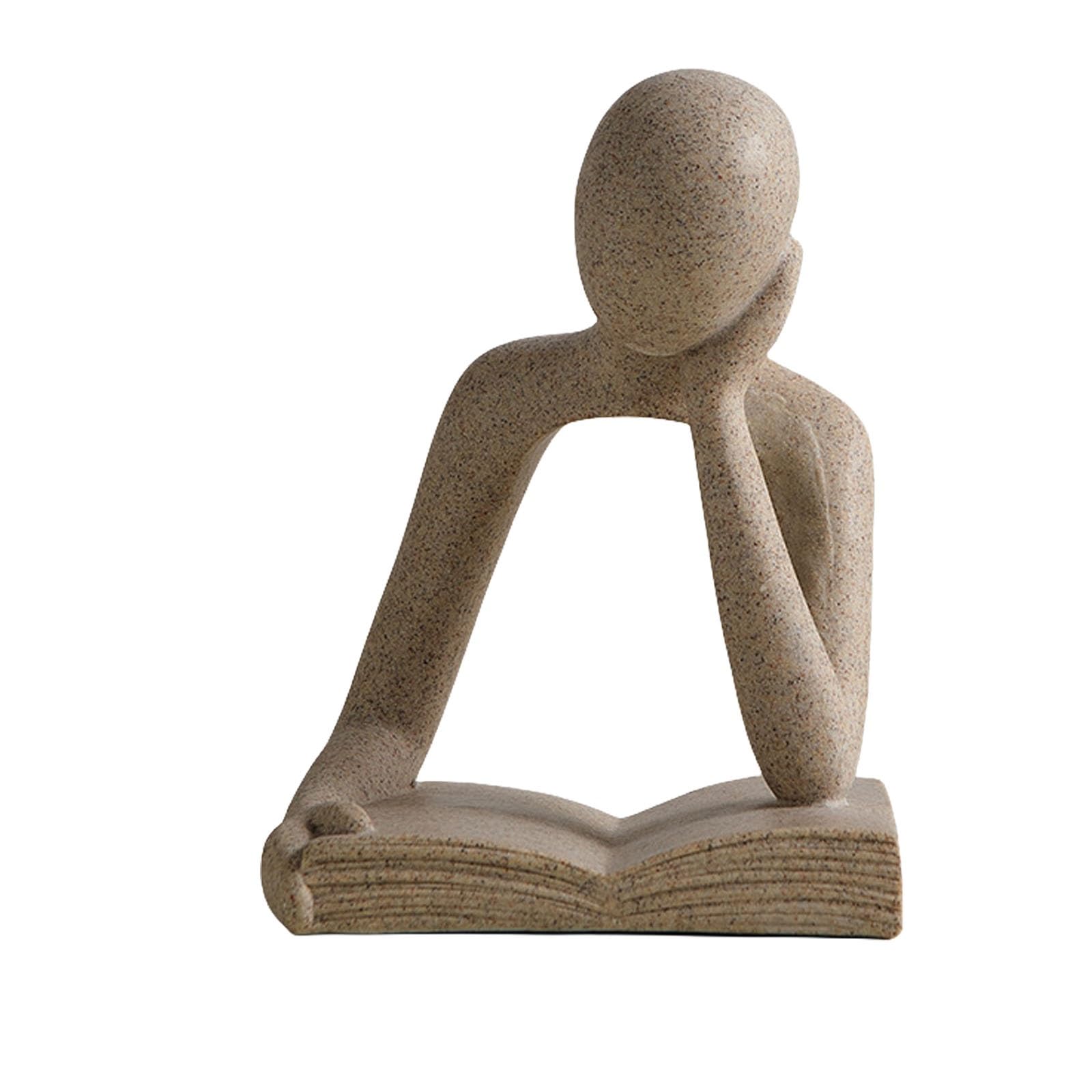 Statua del pensatore astratto, decorazioni for scaffali Mini statue e sculture del pensatore, statua del pensatore in stile astratto in resina, scultura del pensatore moderno, for la libreria ( Color