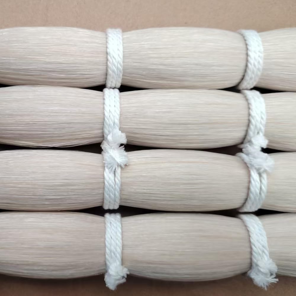 A 82cm 250g Mongolia Horse Hair Violin bow Natural Colour Unbleached 32 Inch Length for 4/4 Violin Viola Cello