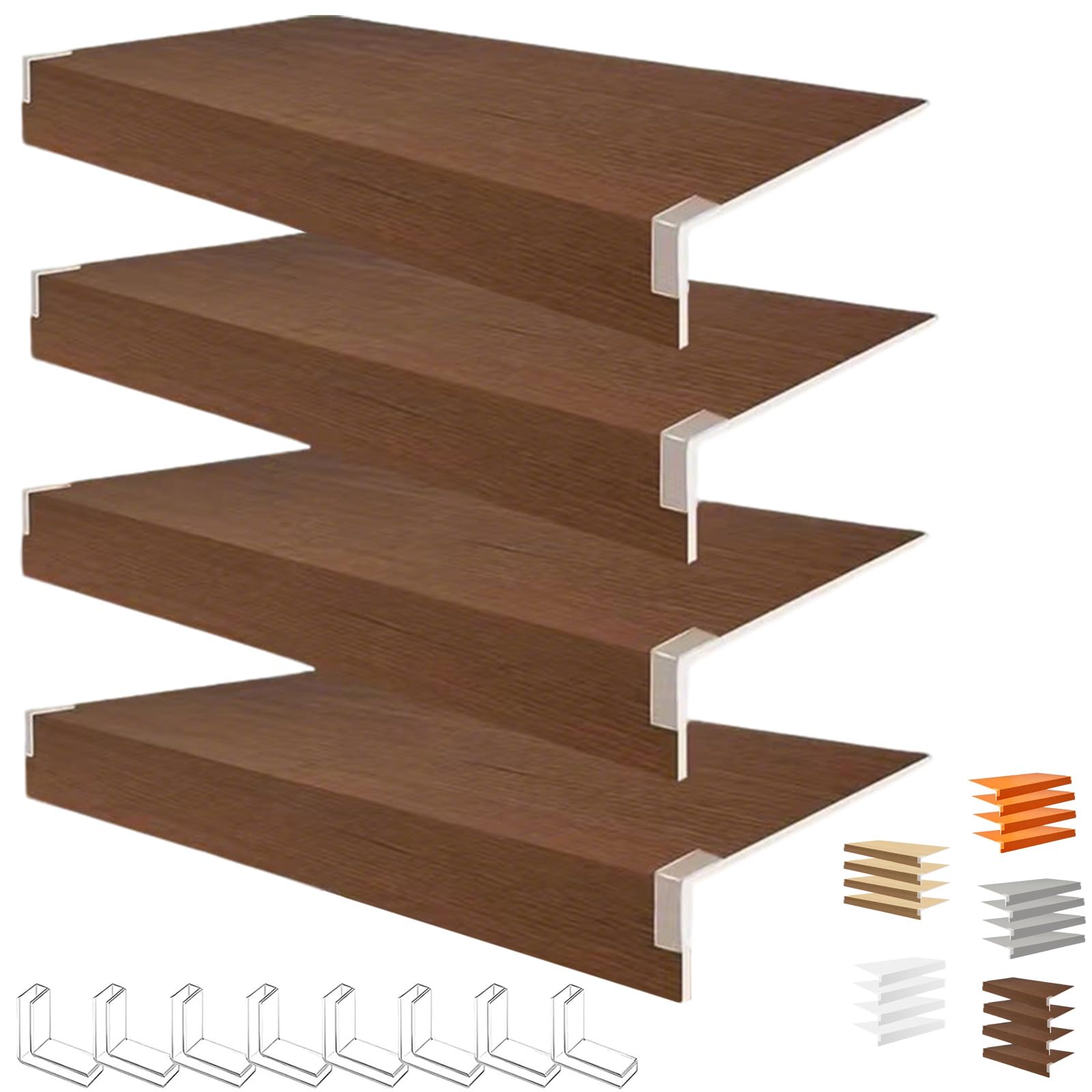4 Stück Drahtregalabdeckungen, 26x10x2,5 Zoll, herausnehmbare Regaleinlagen für Küche und Bad, strapazierfähiger, feuchtigkeitsbeständiger Vorratsschrank-Organizer, vielseitige Schrankdekora