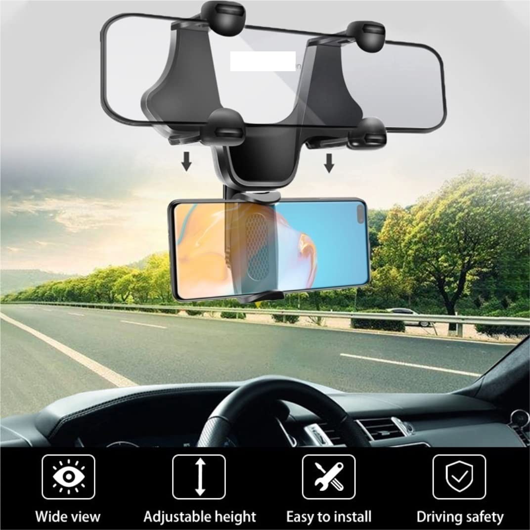 Supporto Telefono Supporto Universale per Smartphone per Auto Specchietto retrovisore per Telefono Cellulare Accessori per Decorazioni per Auto
