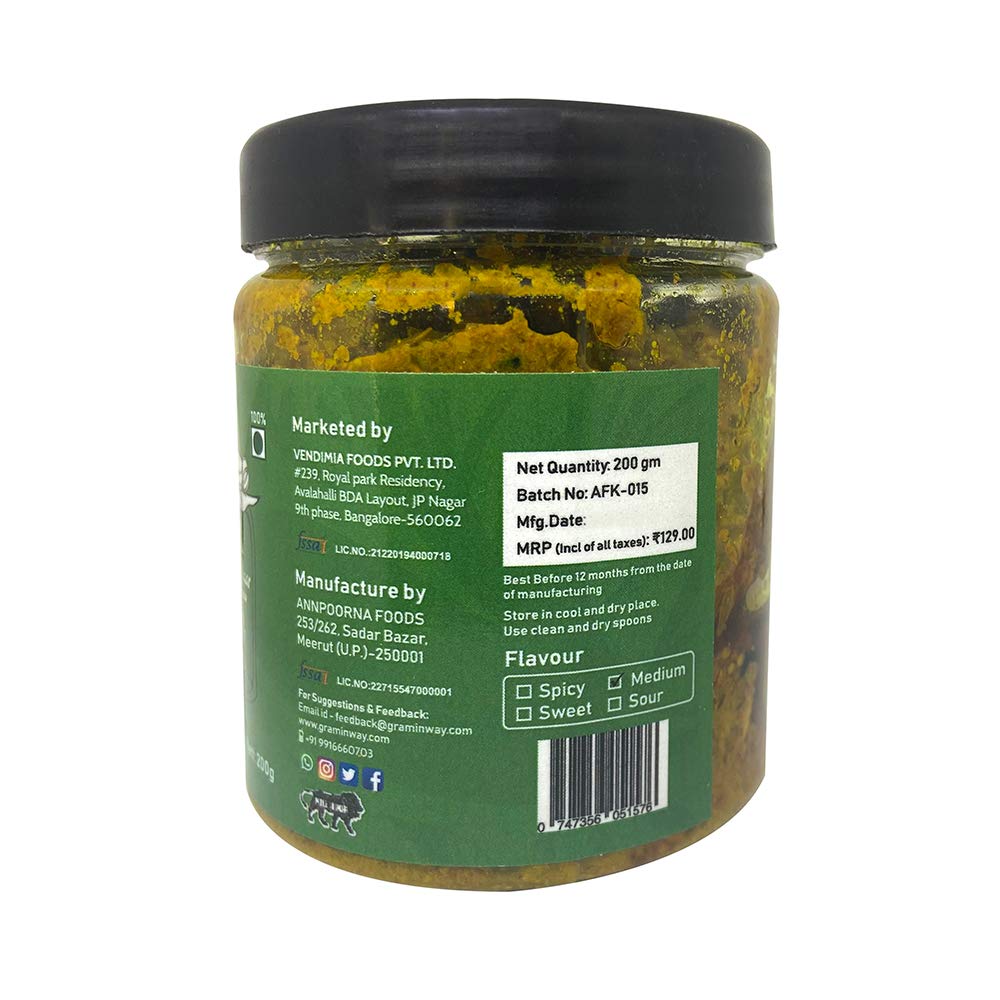 Graminway Chatpata Karela and Bharwan Lal Mirch Achar, 2 x 200 g - Image 8 thumbnail