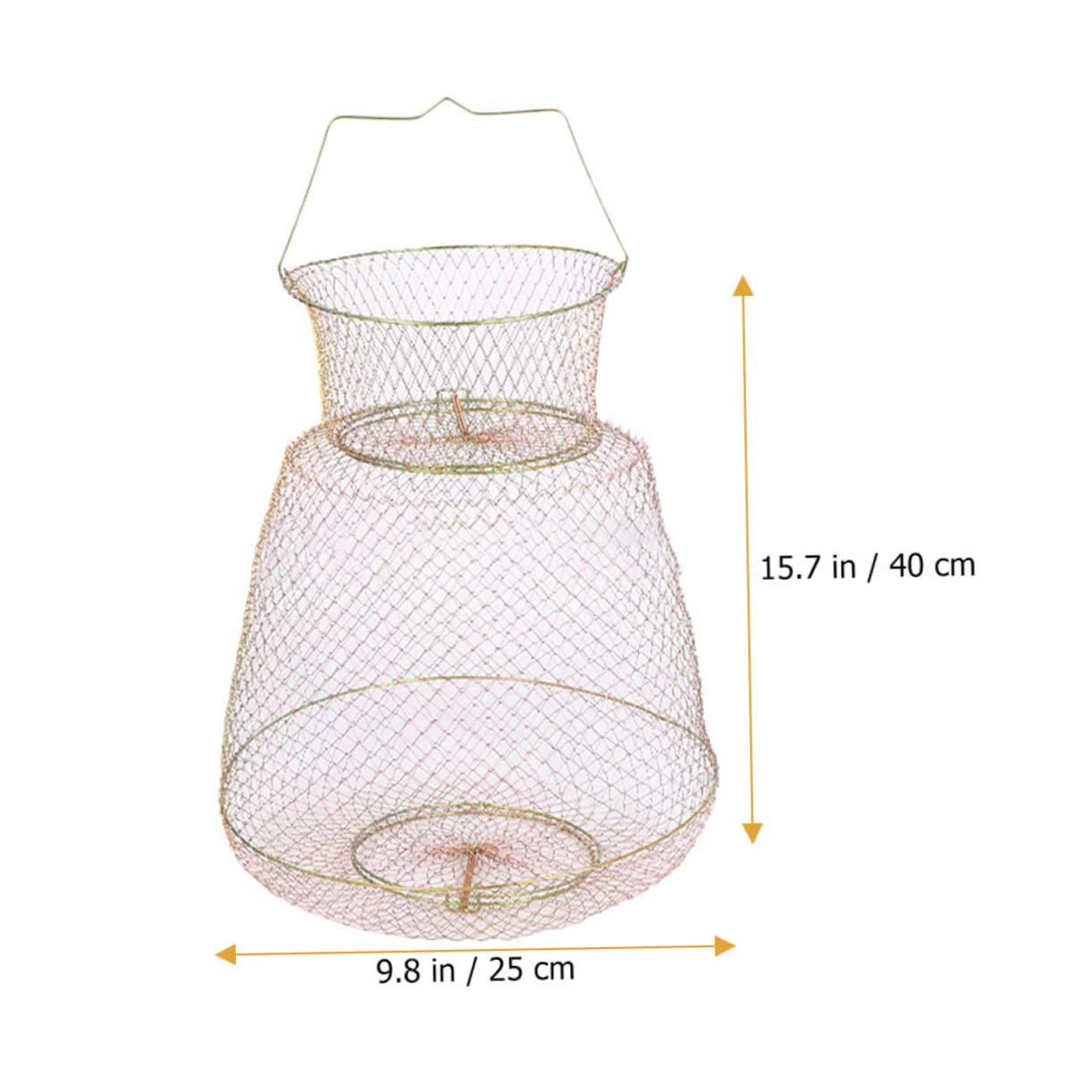 ifundom Fishing Protective Basket Durable Metal Fish Guard Cage for Catching Fish Crabs and Shrimp for Freshwater and Saltwater Fishing Collapsible Design