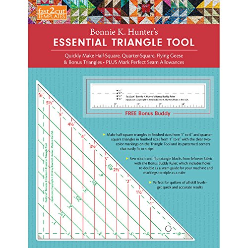 Outil triangulaire de coupe précise pour patchwork Fast2Cut multicolore - 2