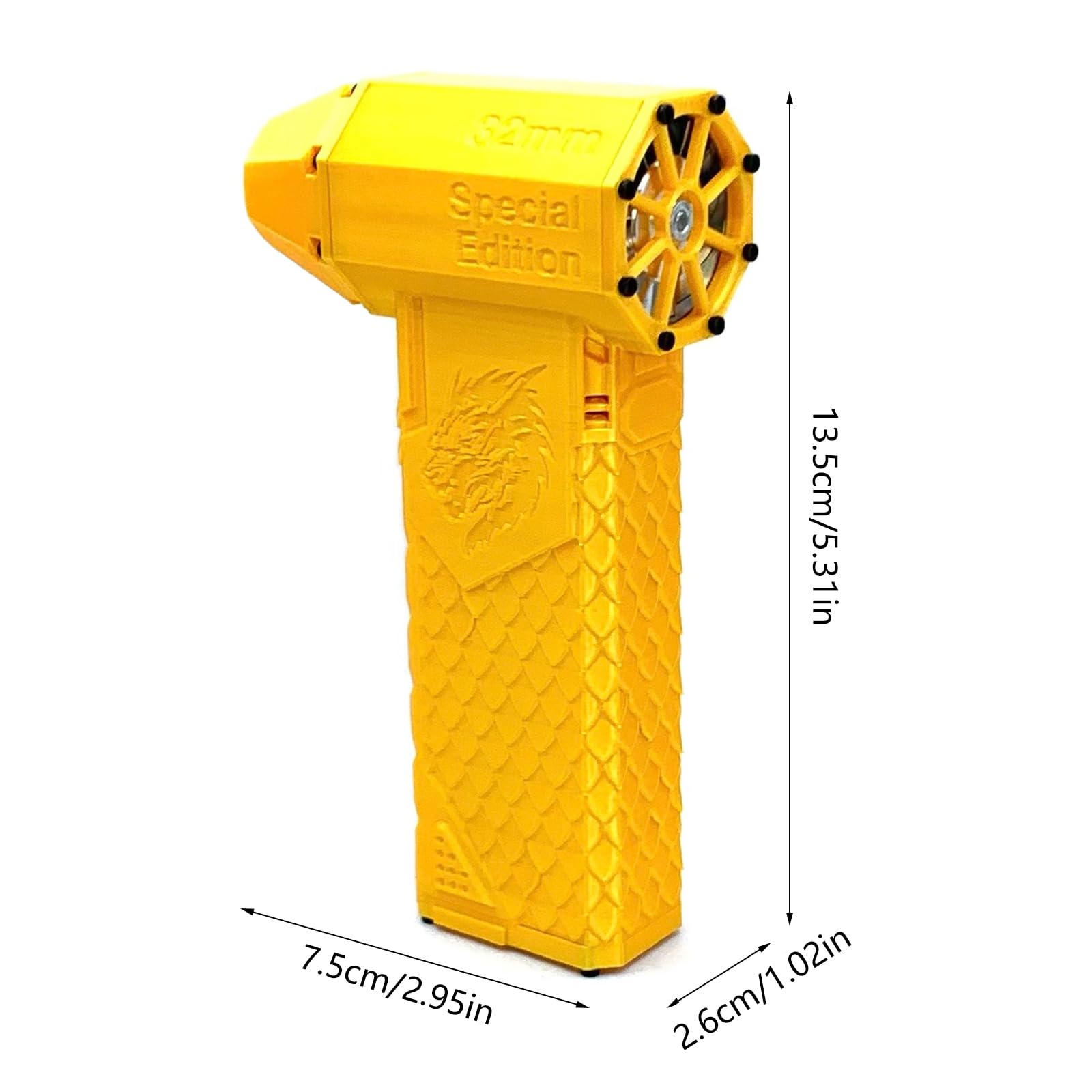Strumento di pulizia versatile Ventilatore portatile Dragon Pattern Efficiente Ventilatore potente a lunga durata della batteria Ventilatore d'aria