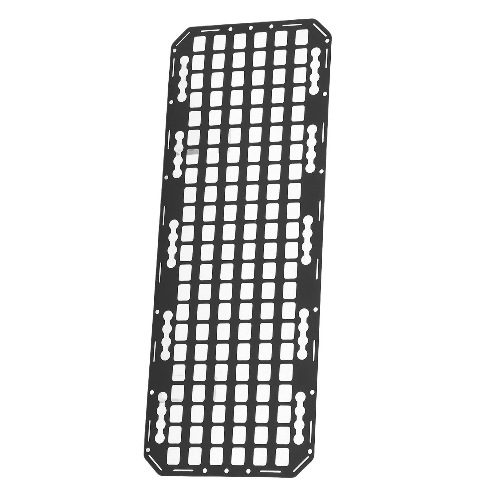 Molle-Panel aus Metall für LKW-Ladeflächen, 2 mm Starkes Aluminium, vielseitiges Hängesystem, MOLLE-Panel-Rahmensystem für L-Schienen zur Aufbewahrung in Auto, LKW, Wohnmobil, Boot und Zuhause