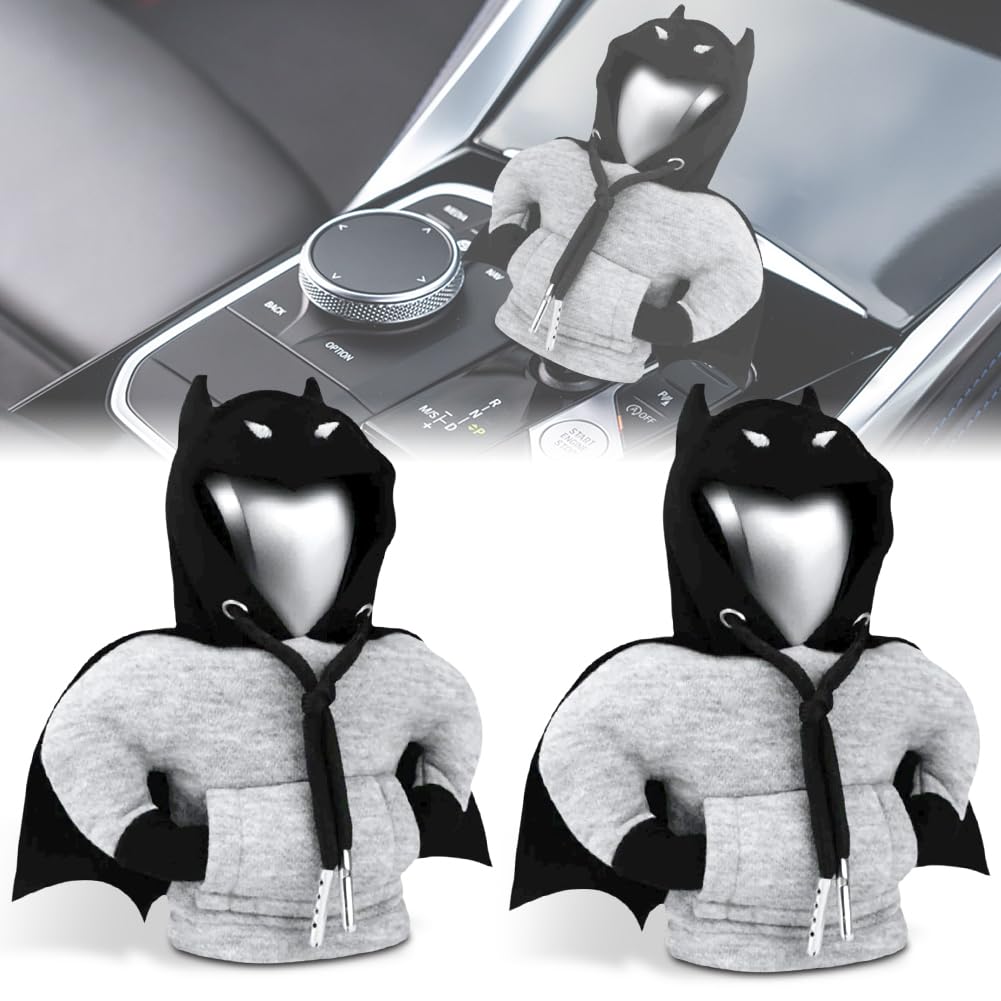 VOHESEA 2 Stück Schaltknauf Hoodie Fledermaus Schalthebel Ho