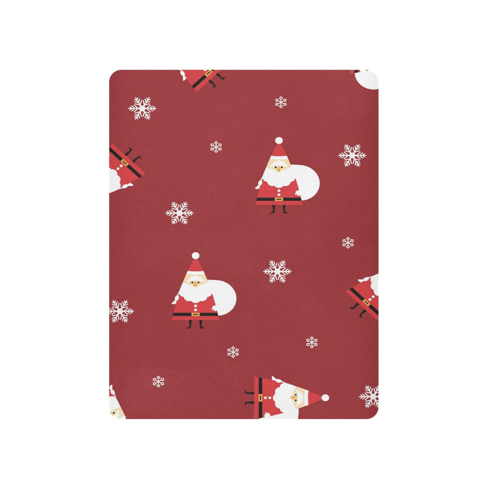 Moudou Christmas Santa Claus Playard Sheet for Boy Girls, Soft Breathable Fitted Toddler Sheet for Standard Playard Bed Mattress, 39 x 27 x 5 Inch