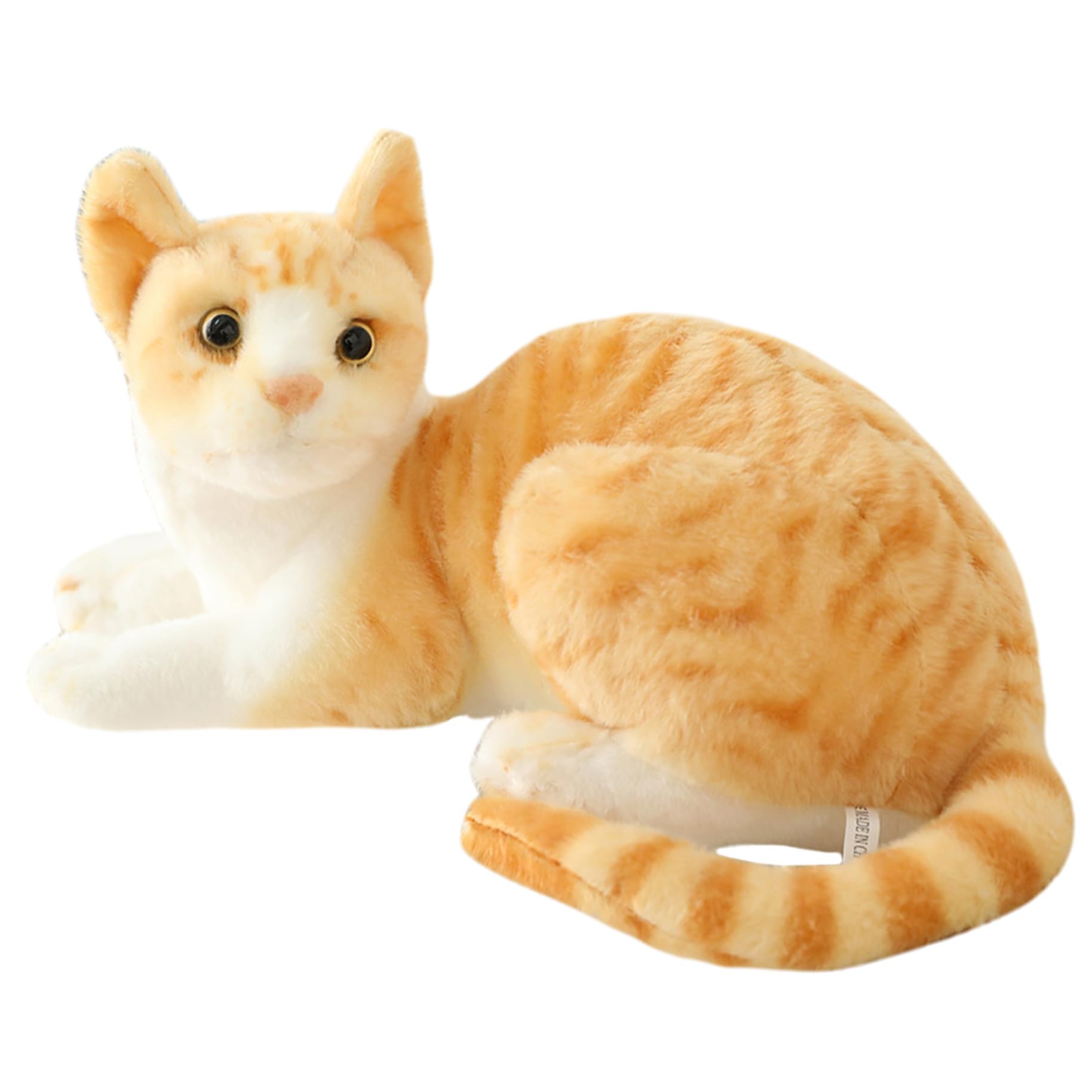 Animal de Peluche de Gato, Animal de Peluche de Gato de Color Naranja Realista Realista, Lindo Suave y Esponjoso Falso para abrazar, Jugar y Dormir, 30 cm, Juguetes