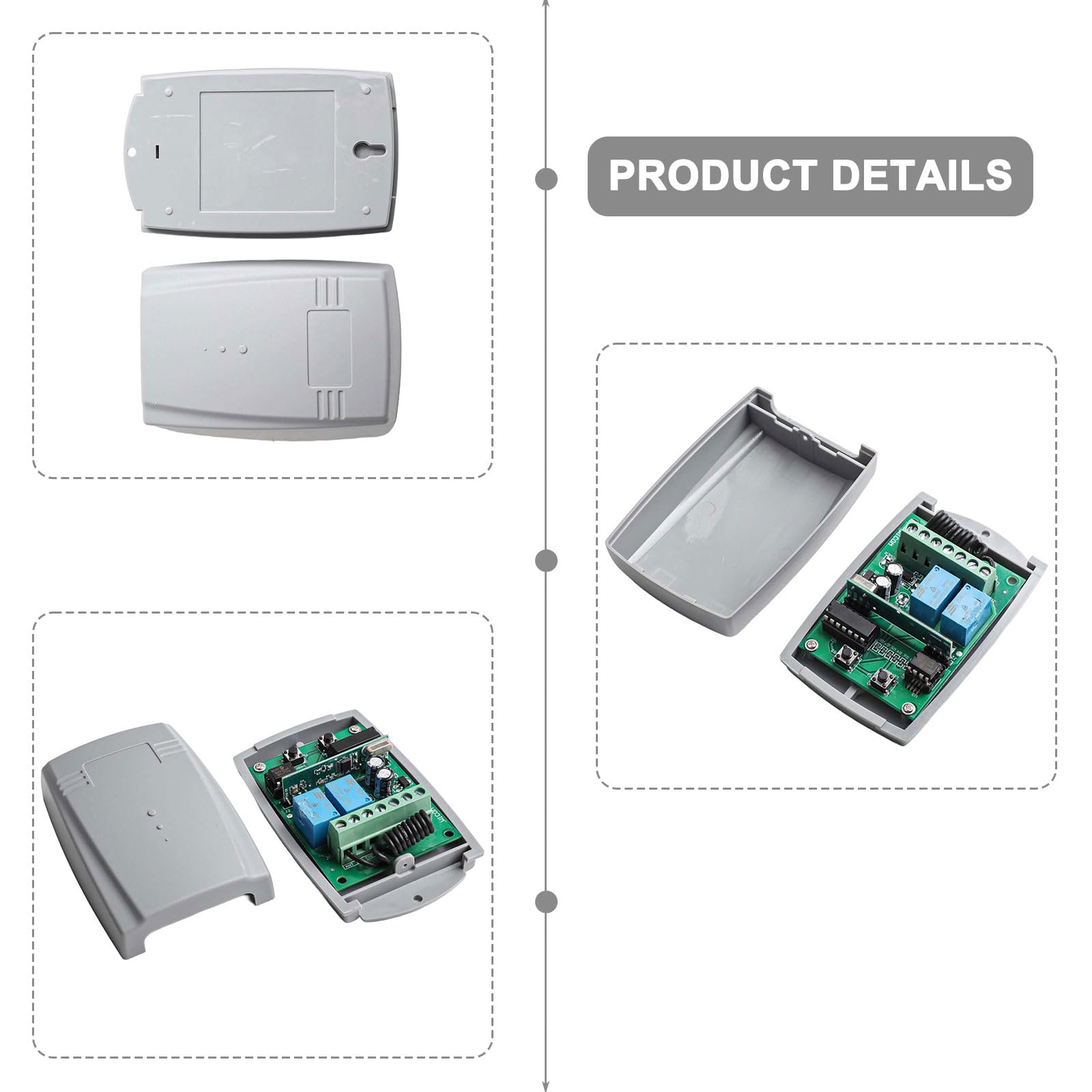 Universale 433.92Mhz 2-Channel Secure Remote Control Switch Ricevitore Motore 12-24V Per Motore, Luce, Porte Porte FAI DA TE Wireless Controller