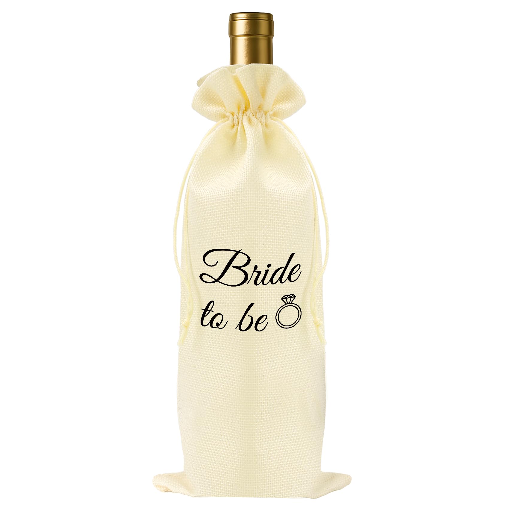 ZuEiiDop Bride to Be Wine Bag Bridal Party Supplies Bachelorette Party Decorations Bridal Shower Gifts for Bride to Be Drawstring Wine Gift Bags for Engagement Parties Gift for Her Women Friend