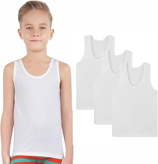 BODYCARE Kids Boy's 100% Cotton Plain Vest with Cooling Effect | Regular fit | Skin Friendly | Lightweight | Sleeveless De... Price In India