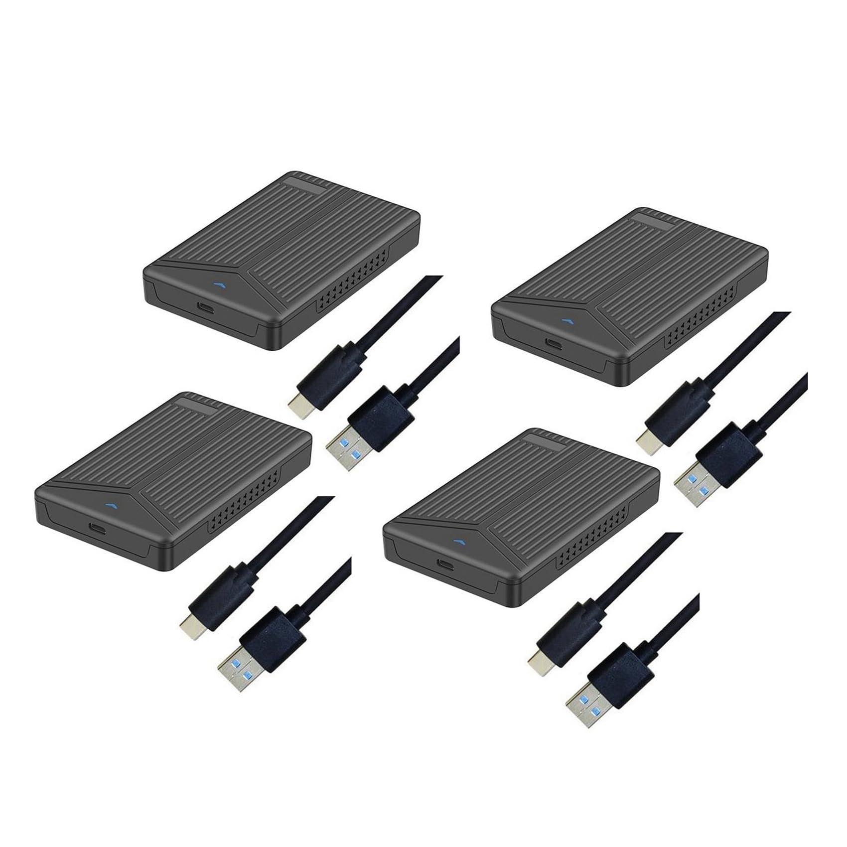 4 x przenośna skrzynka na dysk twardy USB 3.1 2,5 SATA obudowa dysku SSD obsługa dysku twardego 15 mm do komputera notebooka