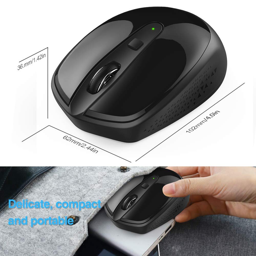 Tecknet M005 mouse dimensions