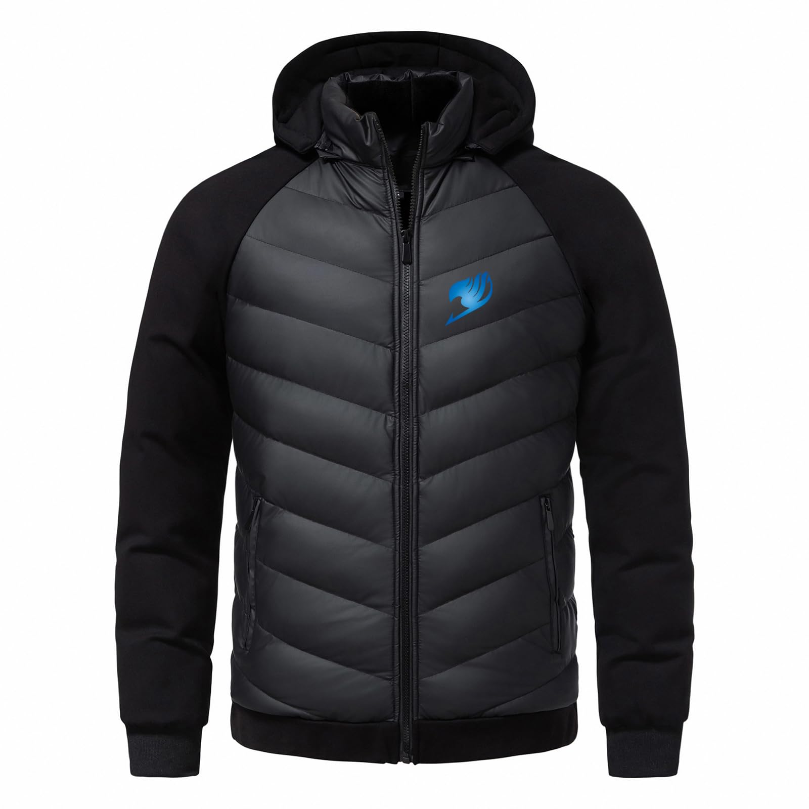 ARMAAN Giacche Uomo, Cappotto Invernale Imbottito Per FAIRY TAIL, Giacca Da Sci Calda Esterni Con Cappuccio, Softshell Antivento Tasche Multiple, Per Escursioni In Montagna, Viaggi