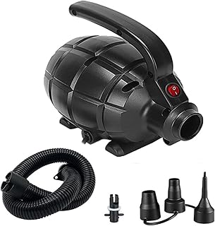 NAIMP Electric Pump, 600W High Power Electric Air Pump Automatic AC 220-240V 2 in 1 Quick-Fill Inflator Deflator with 3 Sizes Nozzle for Air Bed Mattress Inflatables Paddling Pool Beach Toys