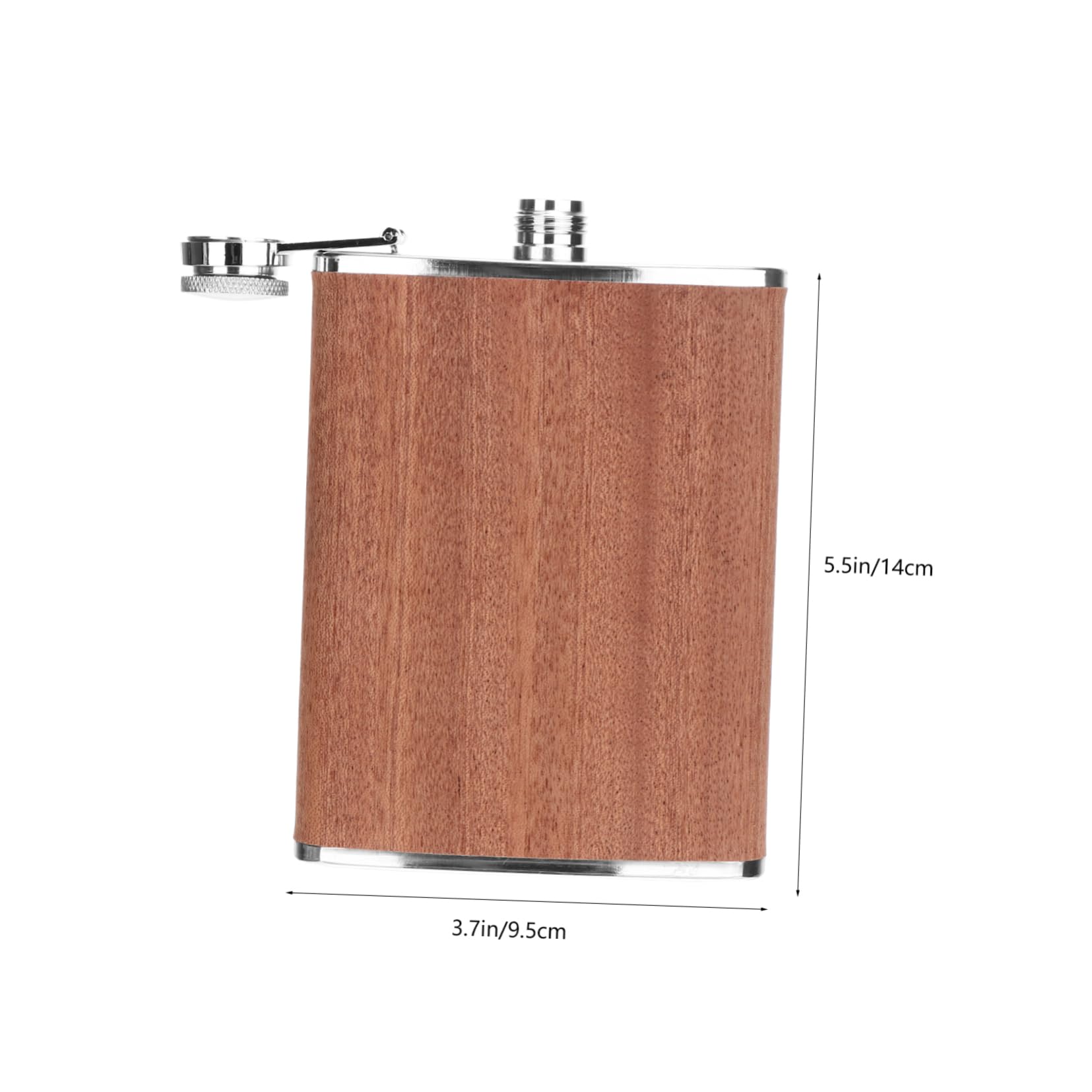 Luxshiny 1pc Stainless Steel Alcohol Flask Portable Liquor Flask Pu Cover Compact Design for Travel and Outdoor Use Convenient for Pocket Carry