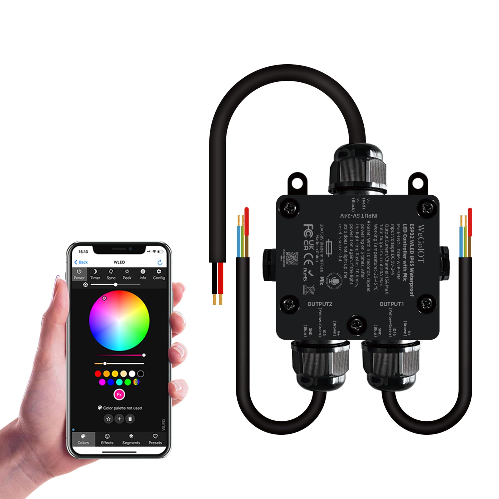 Amazon.com: WeGoIOT IP65 Waterproof LED Controller, ESP32 WLED