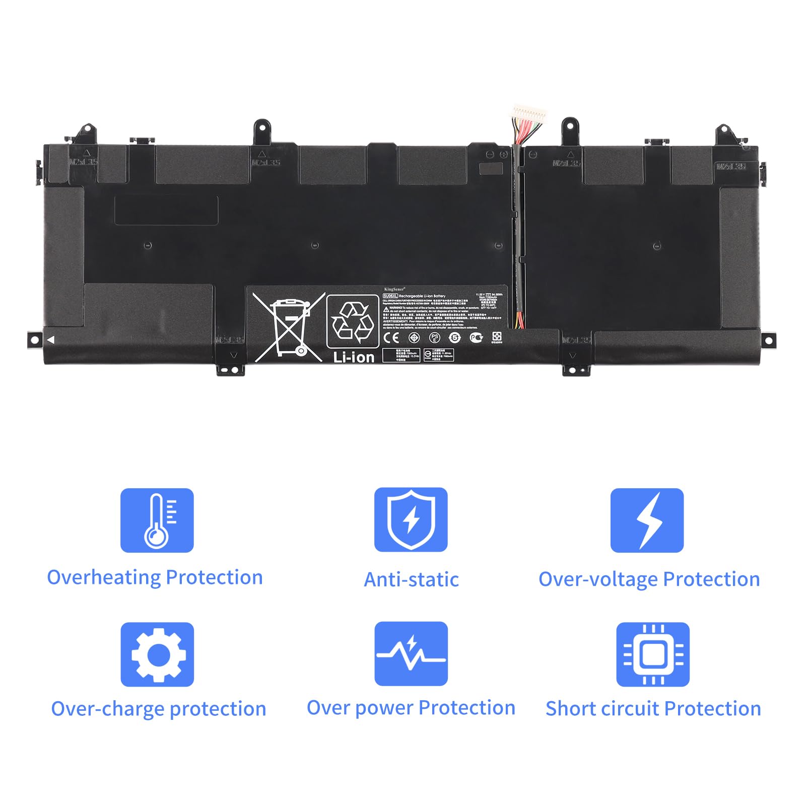 84,08Wh SU06XL Batteria per HP Spectre X360 15-DF 15T-DF | Sostituzione per HSTNN-DB8W L29048-271 L29184-005 SU06084XL; Spectre X360 15-DF0000 15-DF1000 15T-DF000 15T-DF100