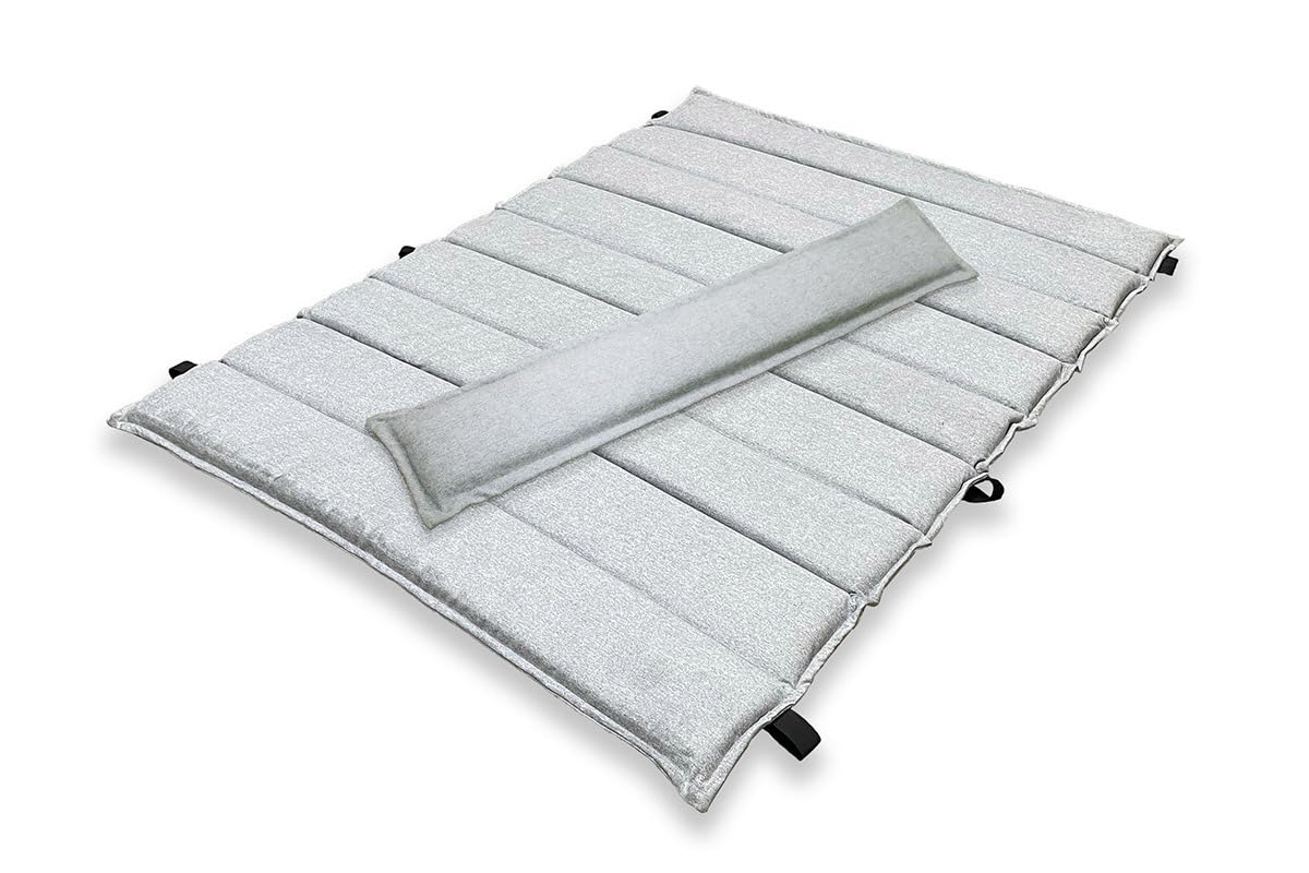 Waldsofa Classic Inkl. Auflage + Kissen (hellgrau), WPC-Latten, für 2-3 Personen, Sonnenliege, Außenliege, Wellenliege, Relaxliege, Liege für den Garten, feuerverzinkt