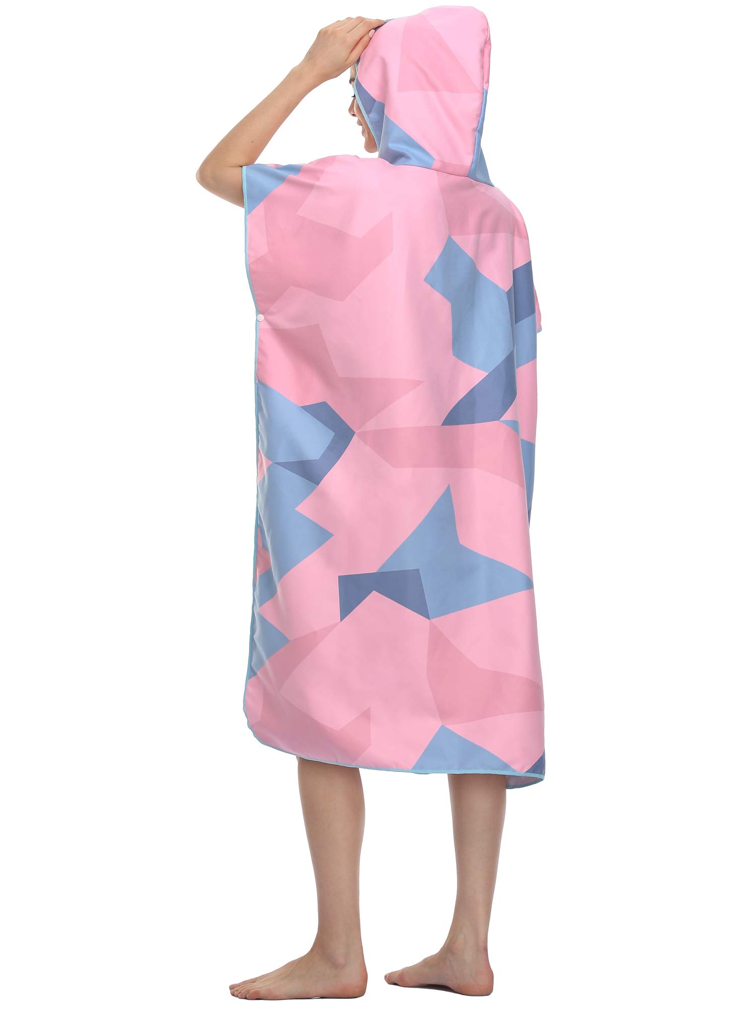 Poncho spogliatoio Accappatoio per cambiarsi Poncho ad Asciugamano da Surf con Cappuccio Ideale per Il Surf