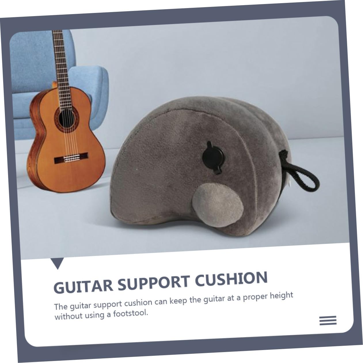 Gitarrenbeinstütze Basskissen Aufblasbare Gitarrenstütze Höhenverstellbar Tragbares Gitarrenkissen für Bequemes Üben Einstellbarer Gitarrenständer für Gitarrengriffbrett