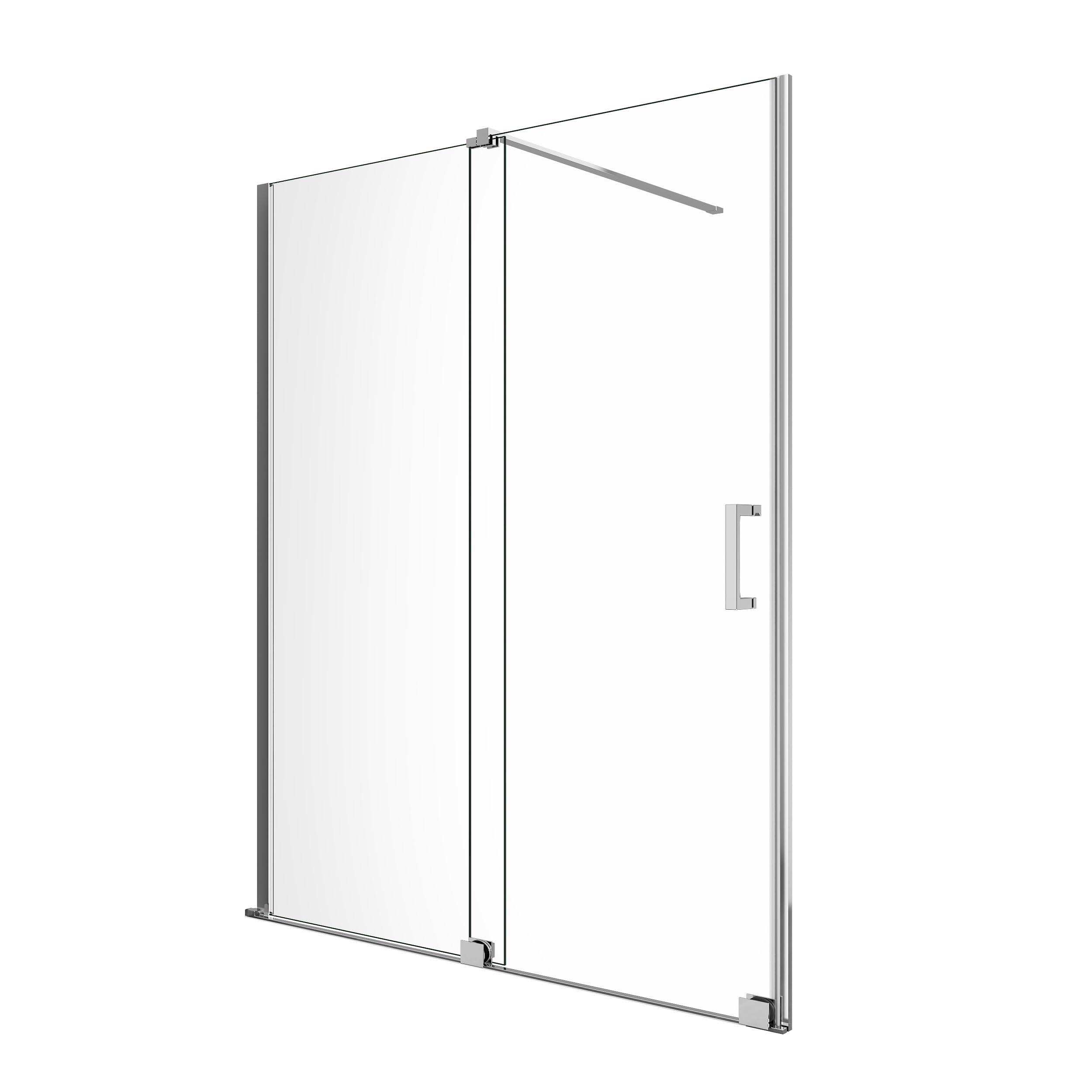 Porta Per Doccia Installazine In Nicchia Scorrevole vetro 8 MM anticalcare reversibile Telaio Cromato (166-170 cm h 200)