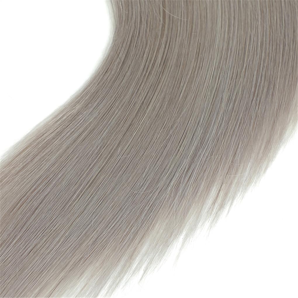 Tissage En Lot Brésilien Naturel Remy Lisse Gris Argenté, Extension De Cheveux, 8 À 26 Pouces, Lots De 1/3/4 Pièces