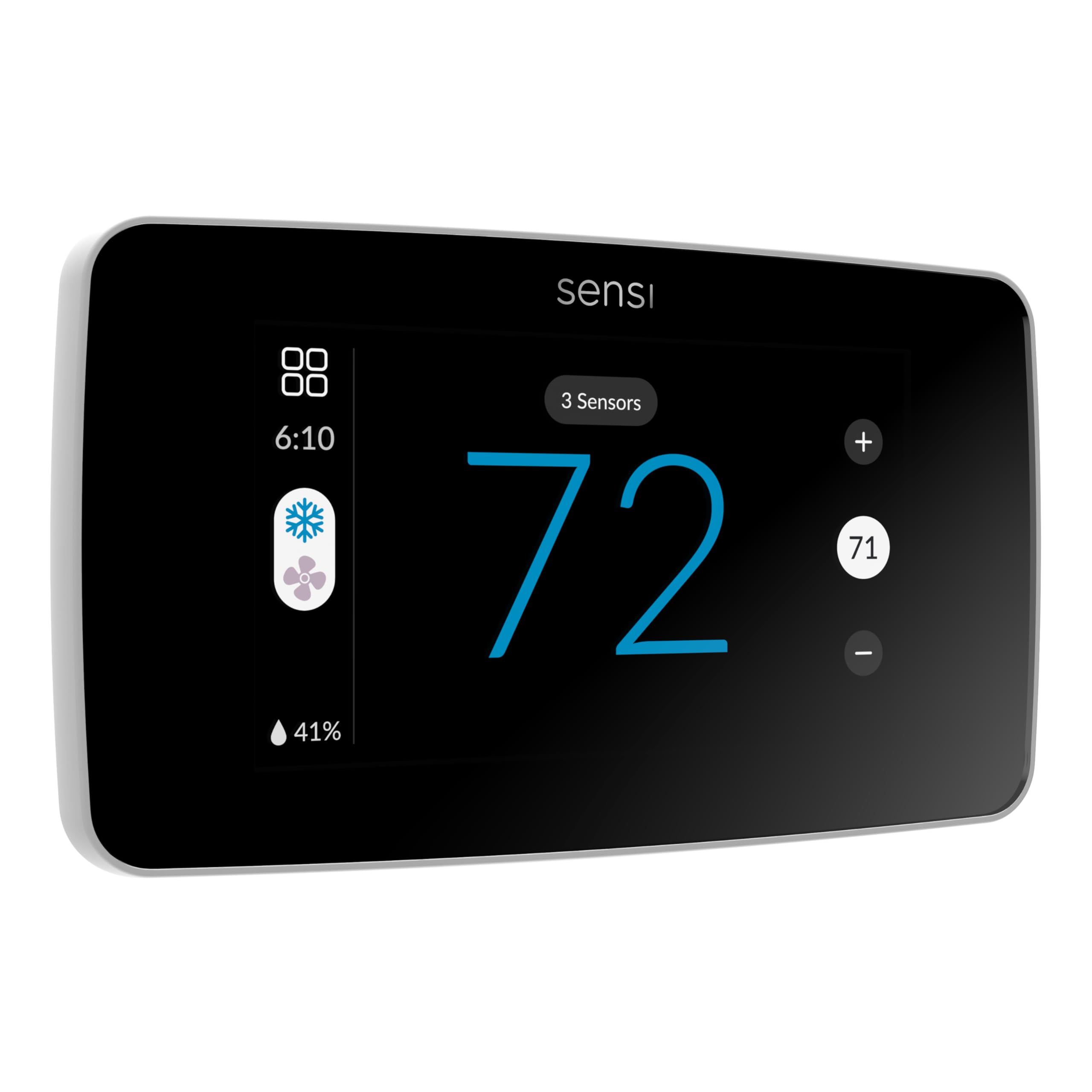 Sensi Touch 2 inteligentny termostat z kolorowym wyświetlaczem ekranu dotykowego, 100 lat doświadczenia, programowalny, Wi-Fi, prywatność danych, łatwe majsterkowanie, współpracuje z Alexa, certyfikat