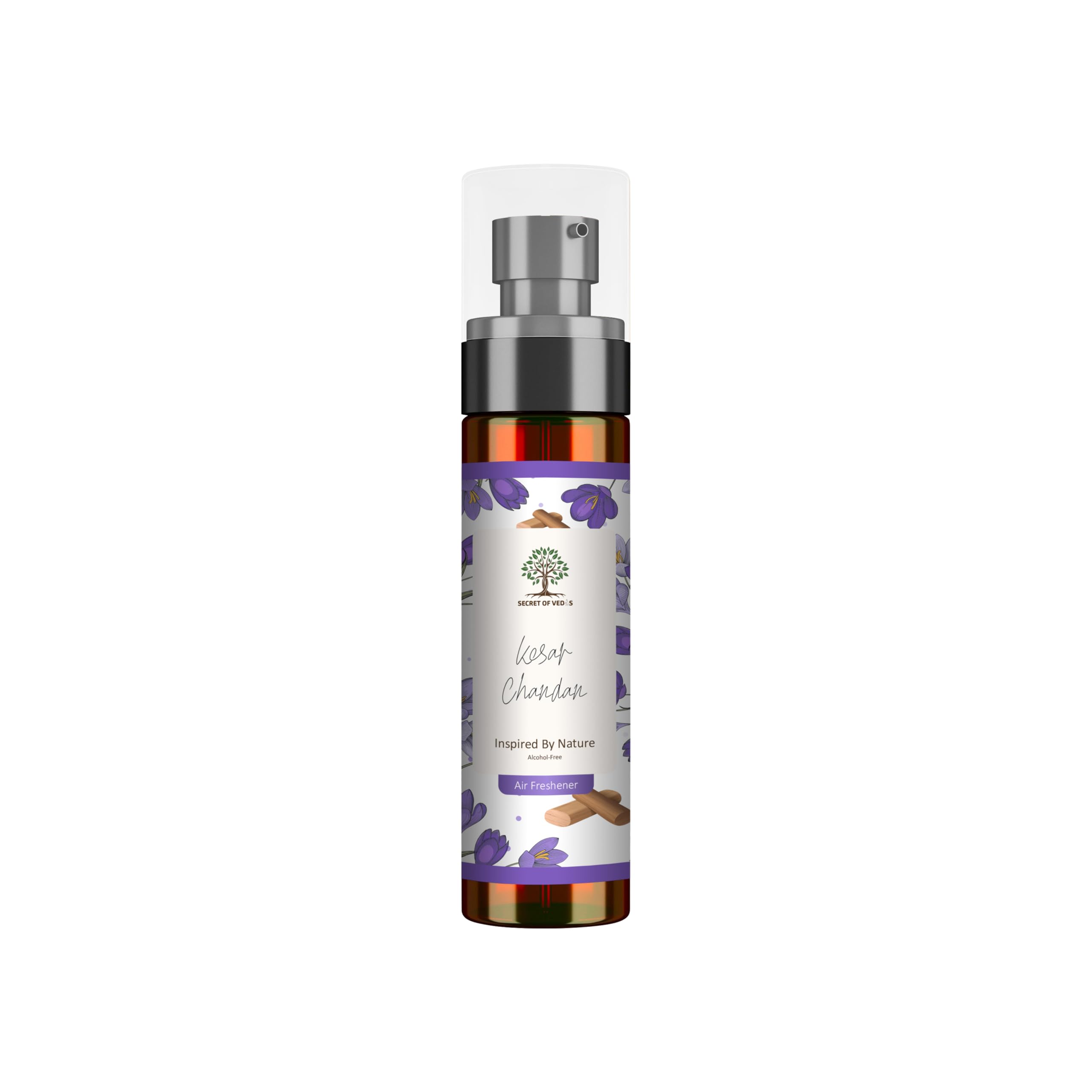 Premium Kesar Chandan Air Freshener Room Spray 100ml Long Lasting Luxury Air Freshener & Odour Neutraliser, Warm Saffron & Sandalwood Home Fragrance Mist for Living Room, Office & Bathroom