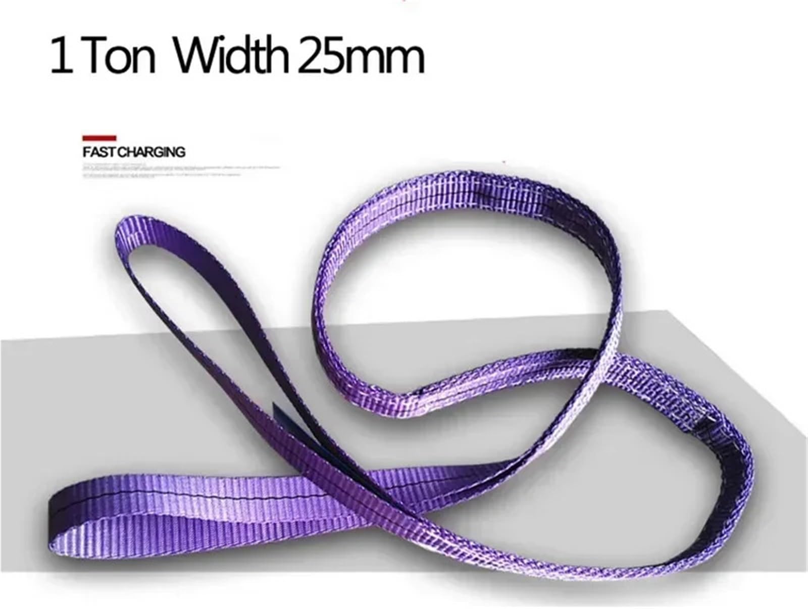 Bandschlingen Nylon-Flachgurtband for Kranhebezeuge, WLL 1T, Lila, 2T, Grün, Länge 1–12 m