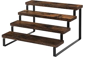 Tiered Wooden Display Stand for Tabletop Organization