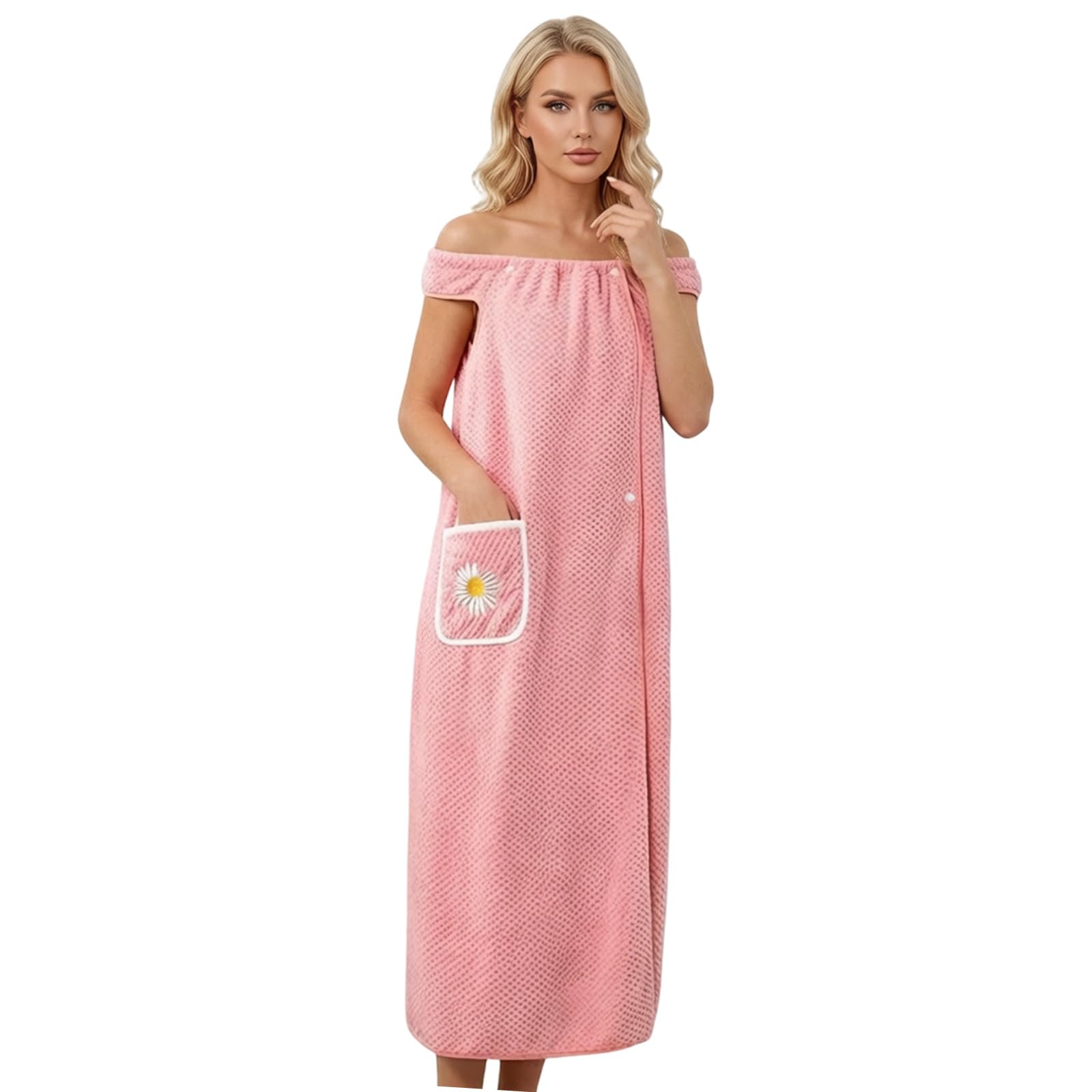 JSGHGDF Winter Bath Towel Corals Fleece Fabric Soft and Absorbent Wrap Around Designs Fleece Bath Towel for Ladies
