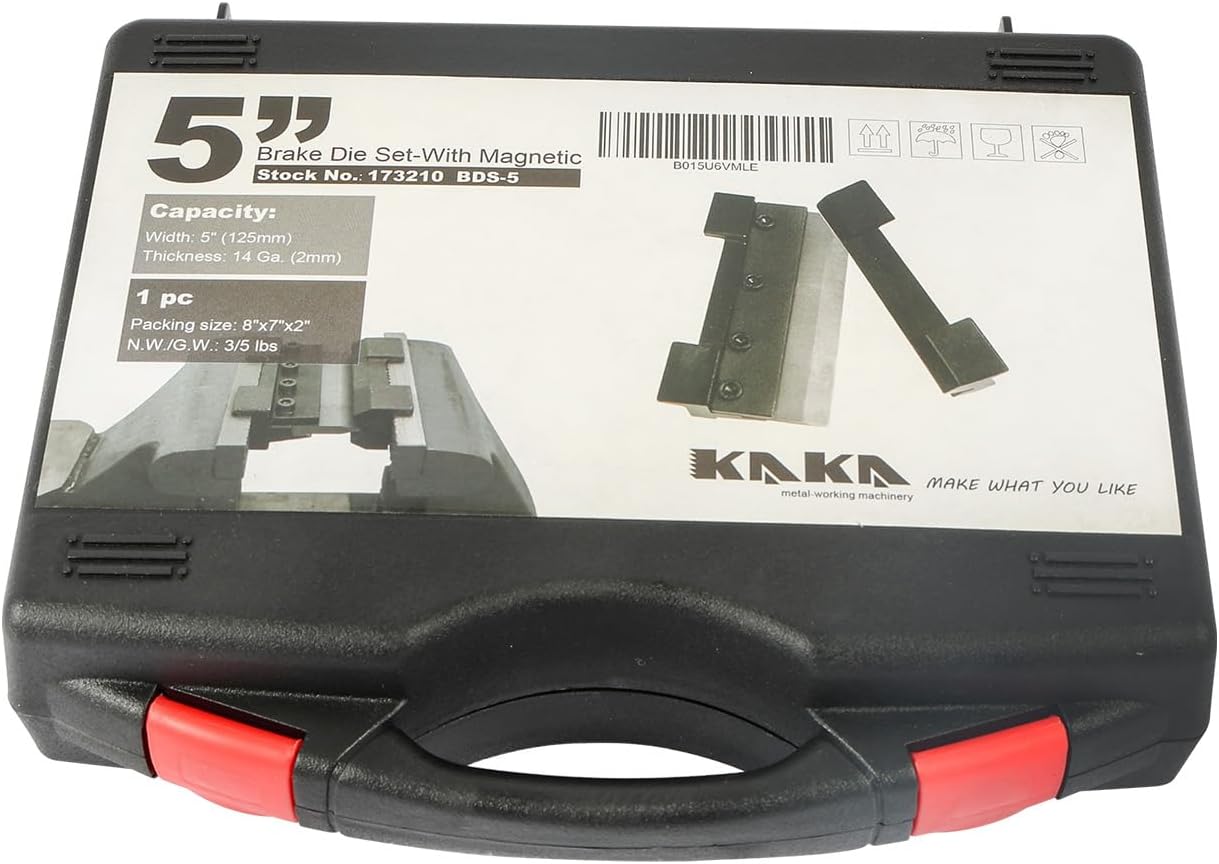 KAKA INDUSTRIAL Vise Mount Metal Brake Bender,5-Inch(125mm) Magnetic Vise for 14Ga. (2mm) Steel & 1/8" Aluminum, Quick-Release for DIY Metalworking & Small Box Fabrication BDS-5