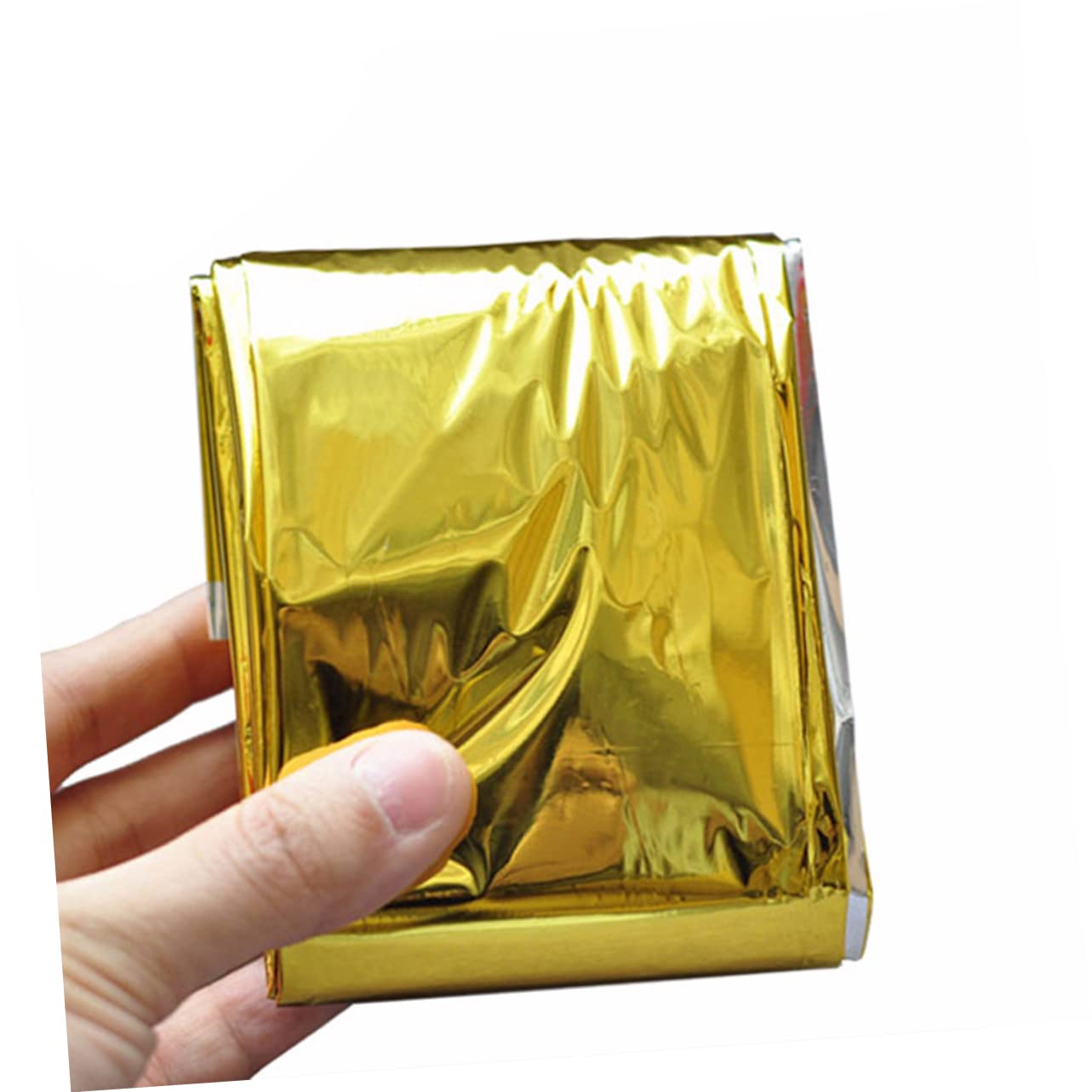 JOINPAYA 5Pcs Reflective Emergency Survival Blanket Foil Thermal Blanket Golden Compact Insulation for Outdoor Hiking Climbing First Aid Camping