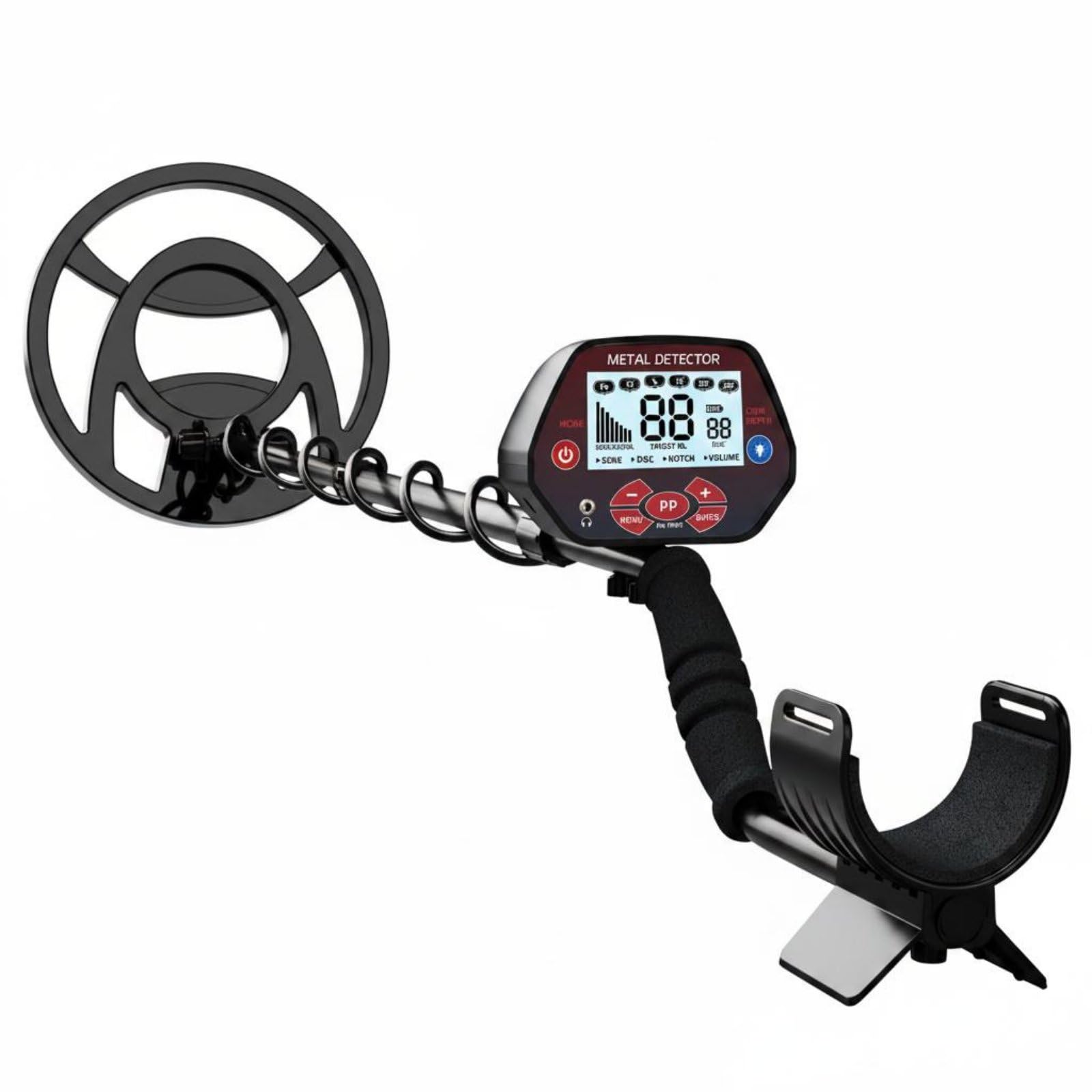 High Sensitivity Large Screen Metal Locator Precise Targeting Mode Digital Metal Locator with Display Portable Outdoor Tool Lightweight Grip for Beginners, Field, Beach, Park, Gtx4060 L Screen-image-36