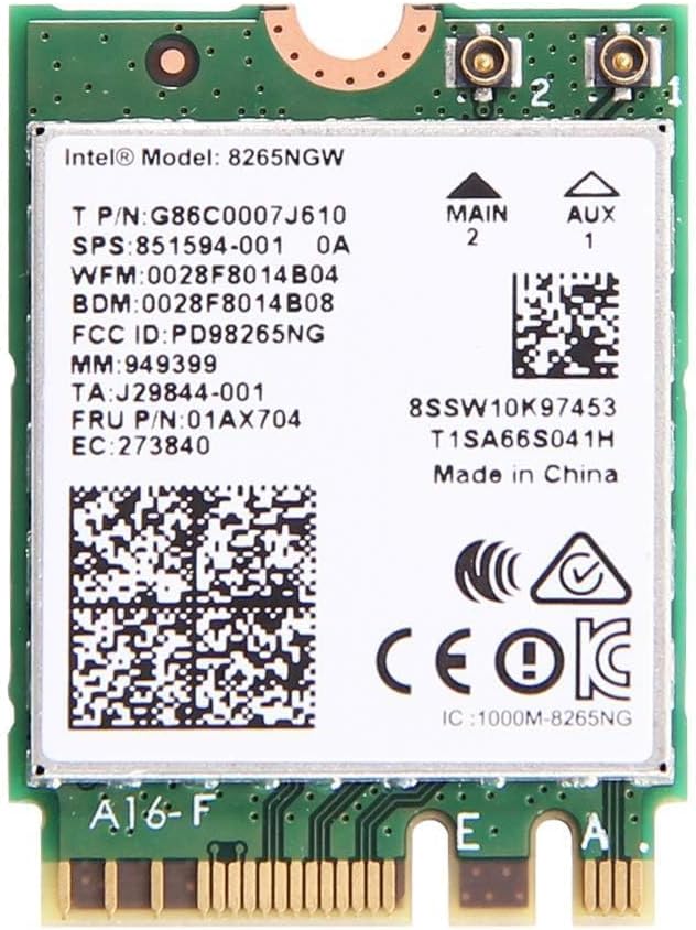 Intel Dual Band Wireless- AC 8265 8265AC NGFF Wifi Card USE FOR 8265 AC AC8265 8265NGW M.2 NGFF 2.4/5GHz Bluetooth 4.2 Wireless WiFi Card 867 Mbps