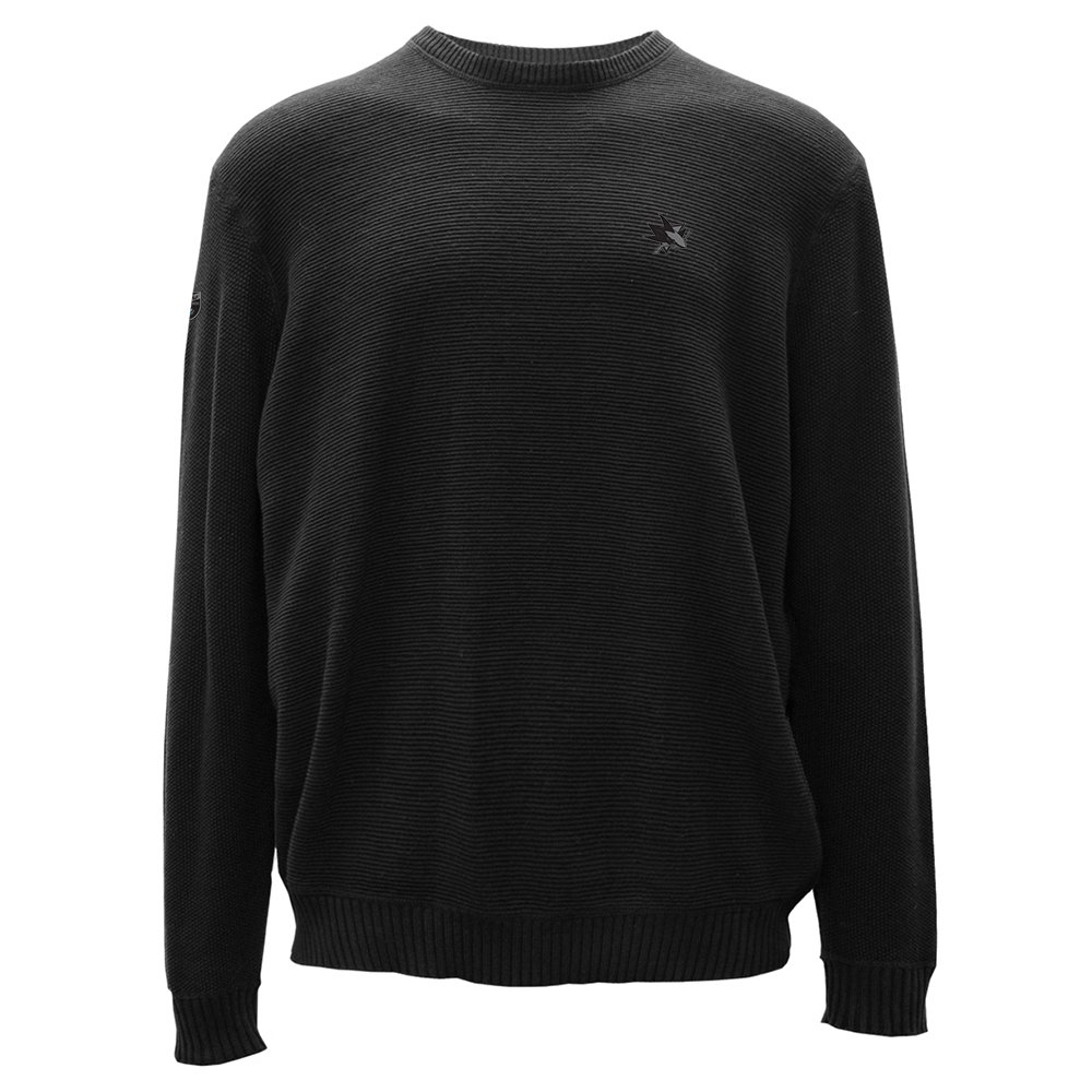 Levelwear LEY9R NHL San Jose Sharks Adult Men Muskoka Crew Optic Crest Crewneck Sweater, X-Large, Black
