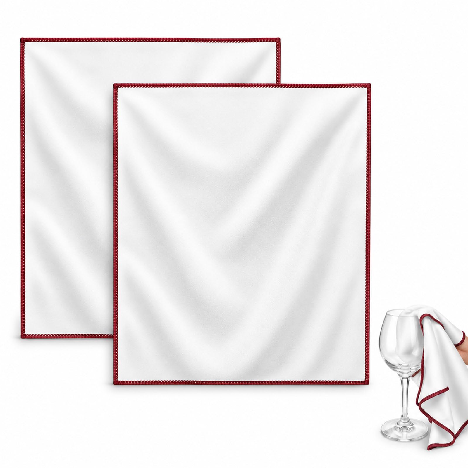 Whispern Cloud 2 Pack Microfibre Wine Glass Polishing Cloths 60x45cm