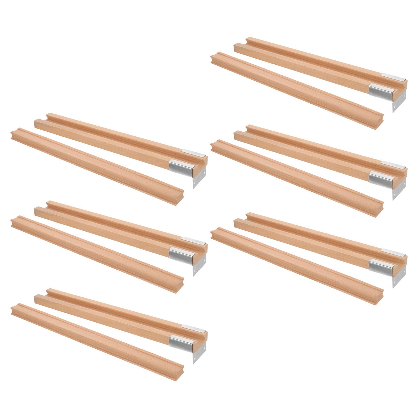 Guías deslizantes para cajones de madera maciza y metal jojofuny, guías laterales de 350 mm