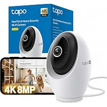 Tapo C260 4K 8MP  berwachungskamera Innen 360  Lokale KI-Erkennung Physischer Privatsph renmodus 18-Facher Digitalzoom Bewegungsverfolgung Zwei-Wege-Audio MicroSD-Karte Bis zu 512 GB
