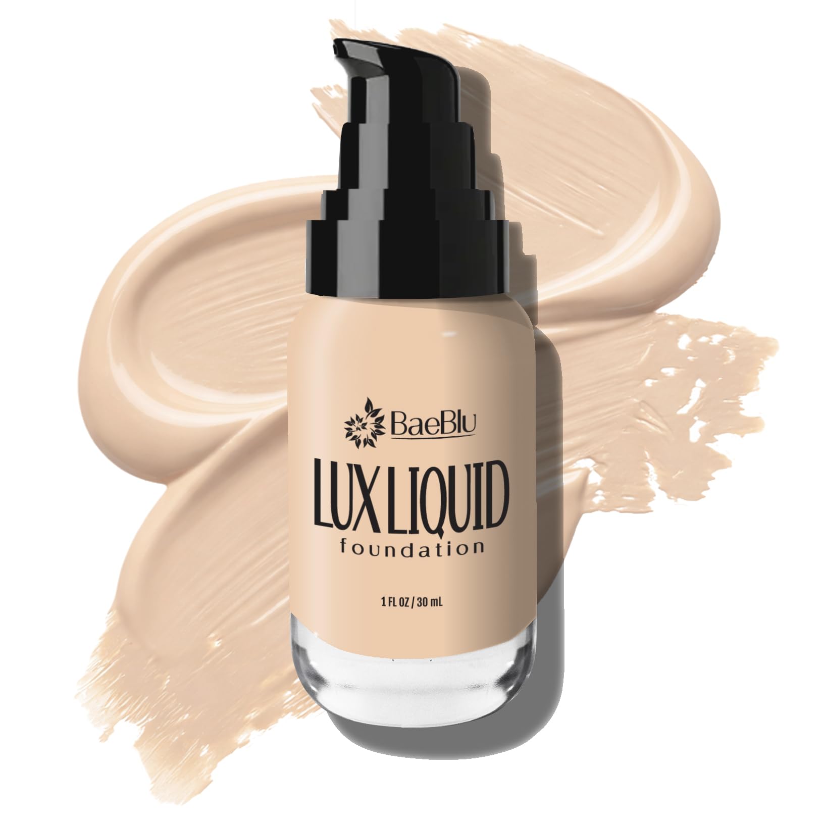 Organic Aloe-Based LUX Liquid Foundation, Natural Vegan Gluten-Free Made in USA, Vanilla