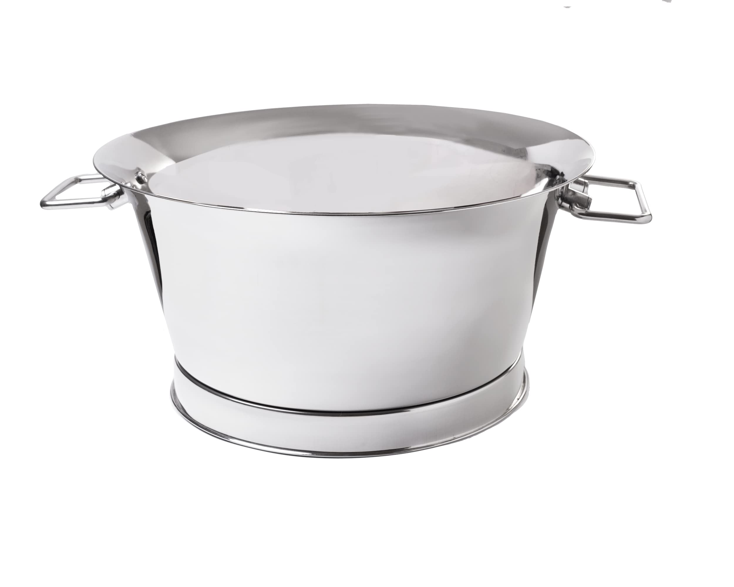 Sol LivingBeverage Tub Large Drink Bucket with Handles Stainless Steel Bottle Cooler Double Wall Insulated Ice Bucket for Hosting Parties - 8 Gallon Capacity