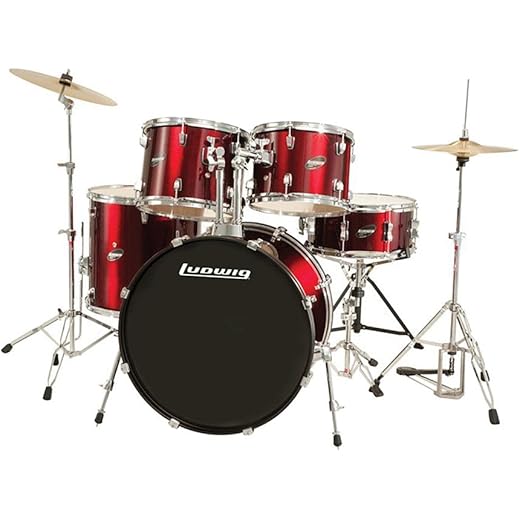 Ludwig Accent Drive Drum Set Red Foil