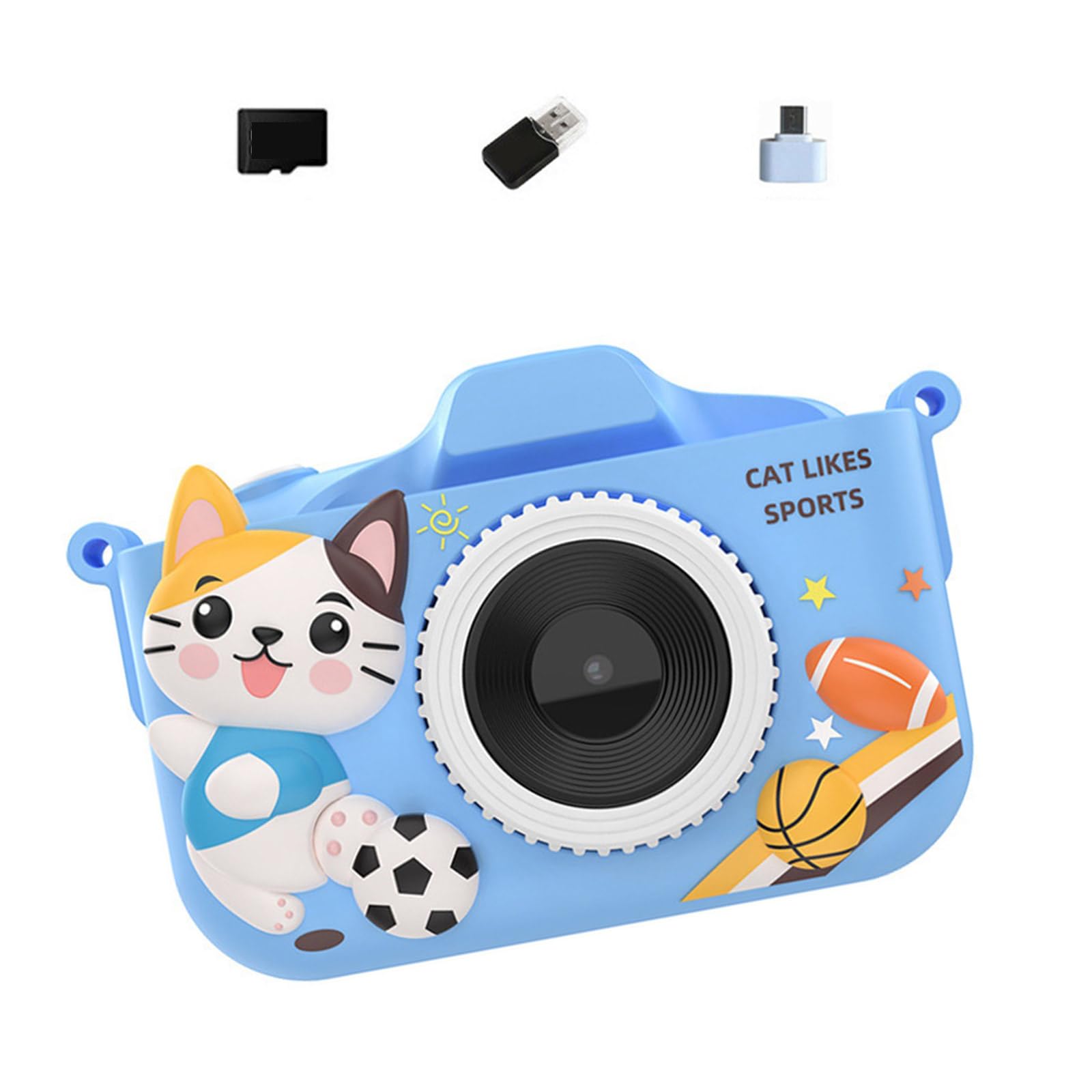 Educational Camera for Kids Built in 32G Storage Double Lens Auto Focusing MP3 Player Interactive Learning Games Kids Camera