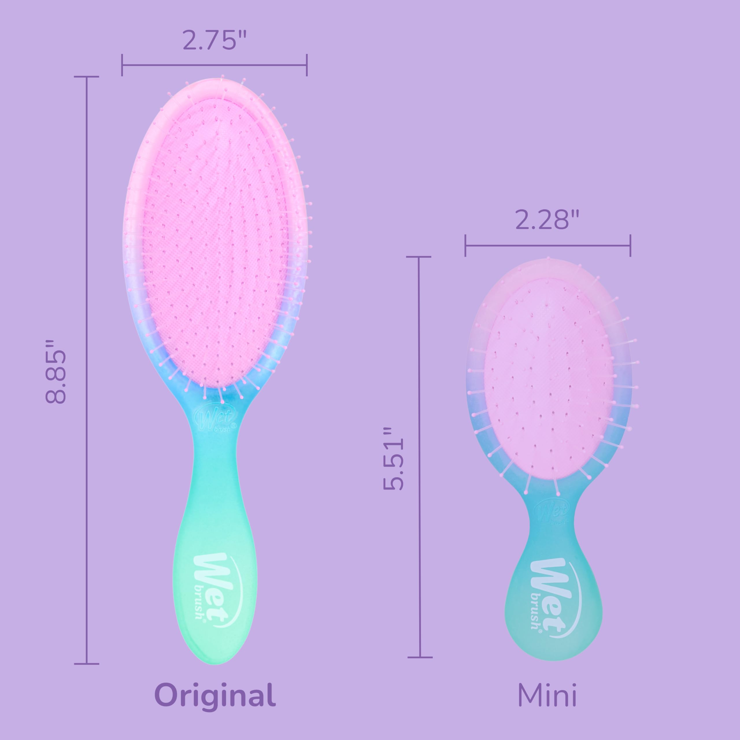 Wet Brush Original Detangler Haarbürste, weiche, flexible Borsten, entwirren sanft alle Haartypen, funktioniert auf nassen oder trockenen Strähnen, ergonomischer Griff, reduziert Haarbruch, limitierte