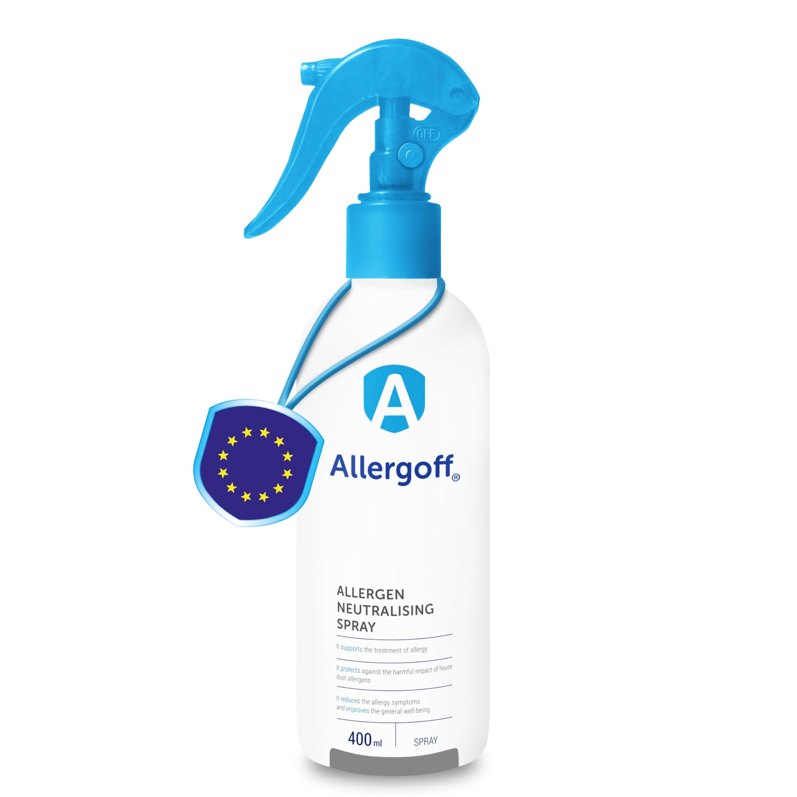 Allergoff Spray Antiacaro 400ml Atossico per Materassi e Cuscini Controllo Acari