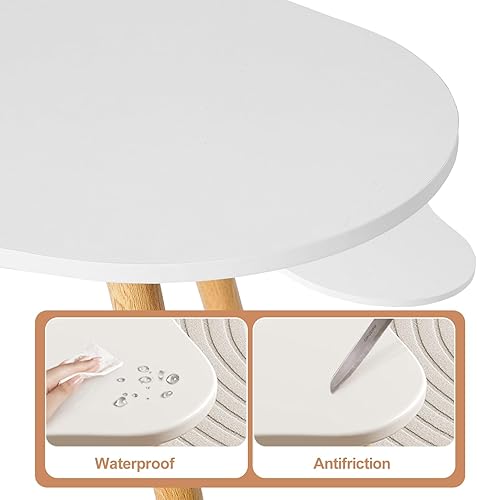 Miniatura 4 de Mesa de centro pequeña, en forma de mango, moderna y minimalista, mesa de centro de mediados de siglo, mesa central de sala de estar, mesa auxiliar