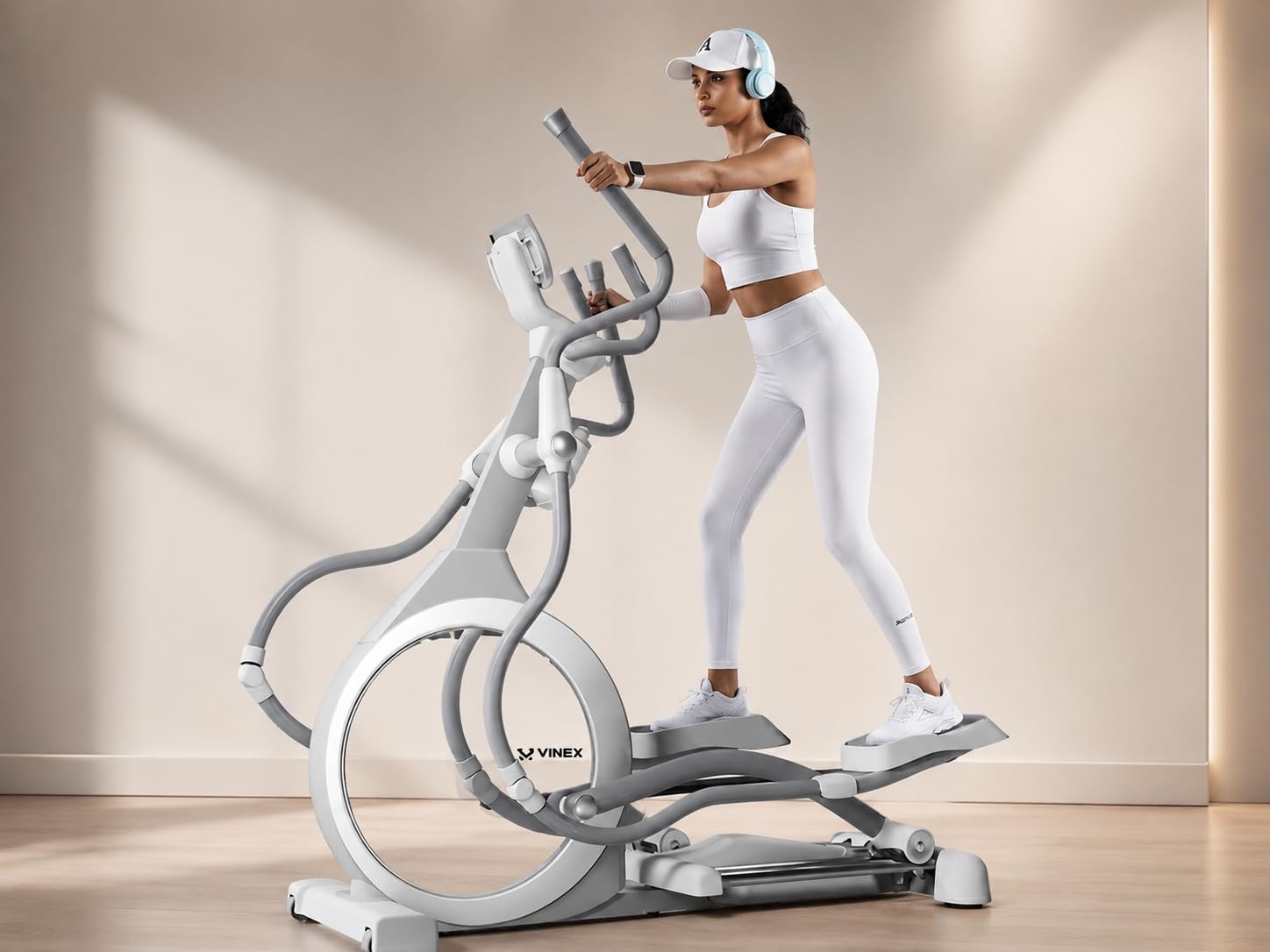 Vinex Eliptical-Prima Led Flying Shuttle Control Display Function for Home Use Max User Weight 120 Kg, Elliptical Cross Trainer Machine-image-12