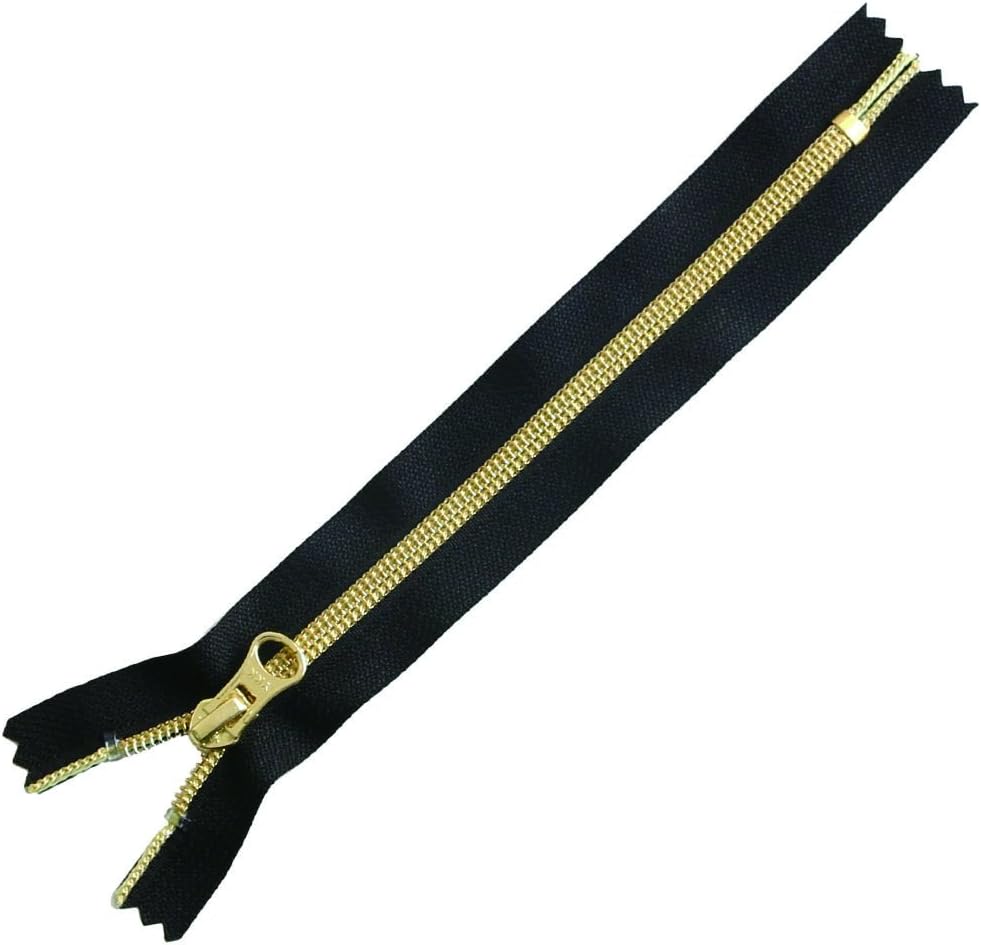 Y.K.K 5CM30-1S Metallion Single Opening Zipper, Black x Silver, 11.8 inches (30 cm), 3 Pieces