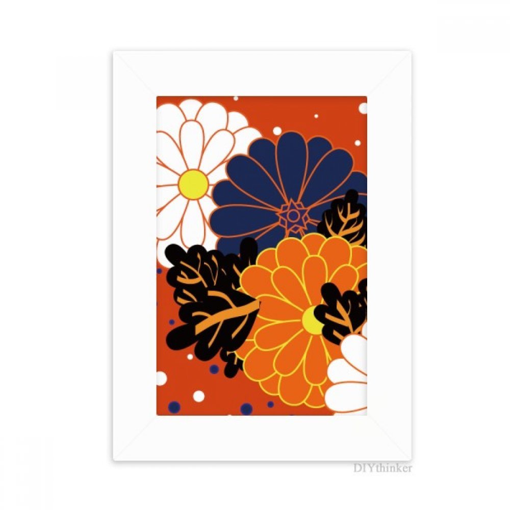 Cadre photo pour cadeau souvenir avec décoration florale de chrysanthème